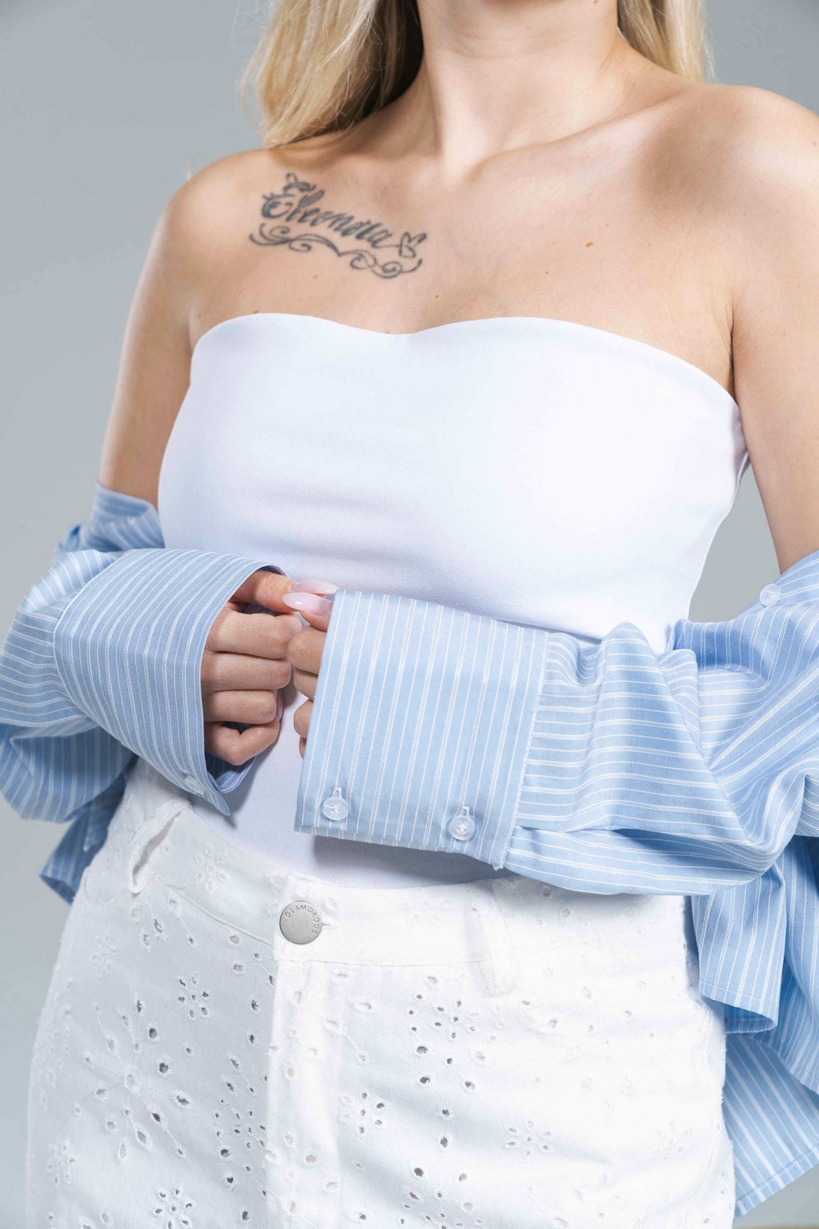 Top Fascia Stretch Bianco Glamorous