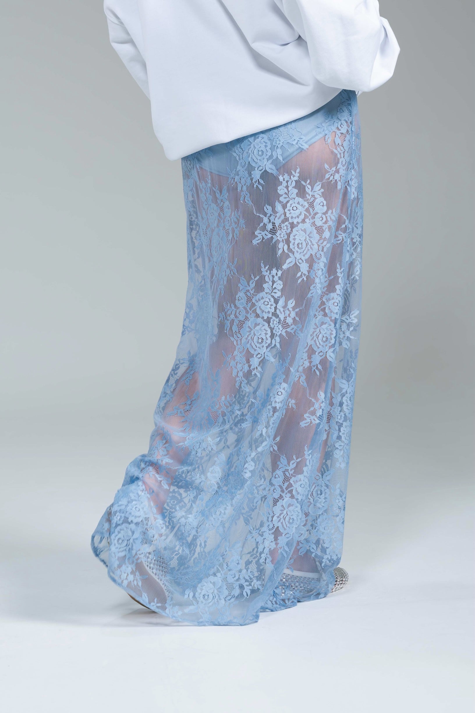Gonna Lunga Pizzo Azzurro Kostumn1