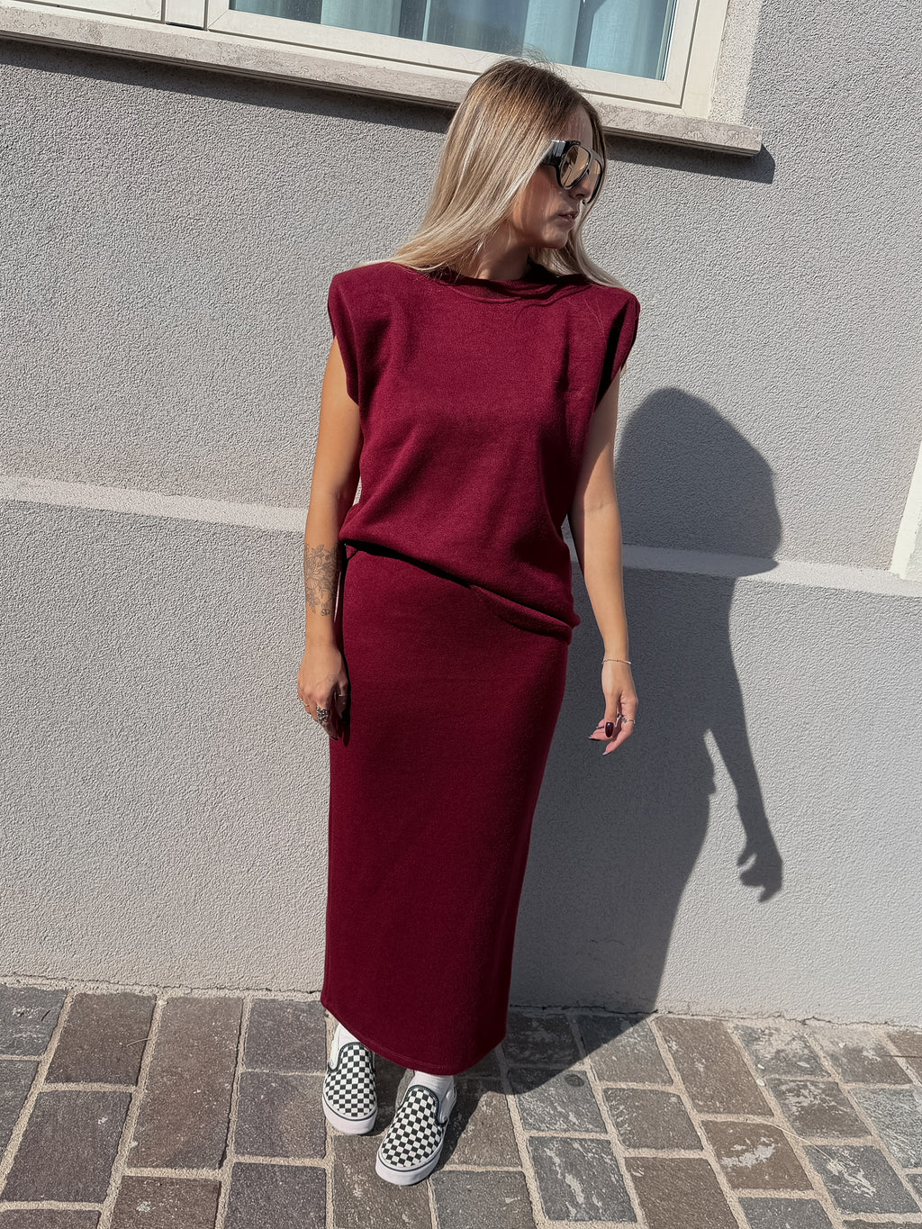 Longuette Maja Borgogna Kostumn1