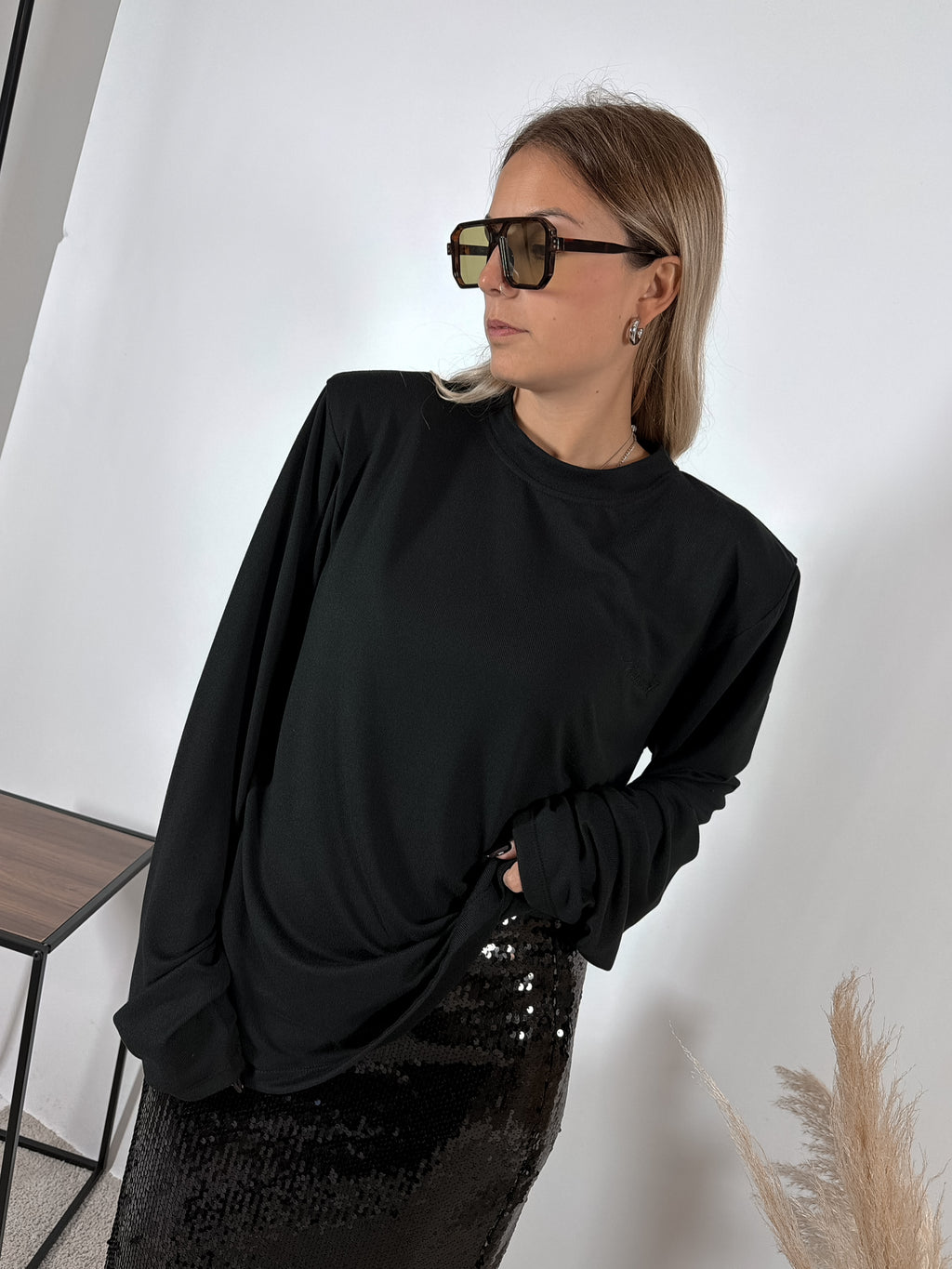 T-shirt Spallina Viscosa Kostumn1 Nero