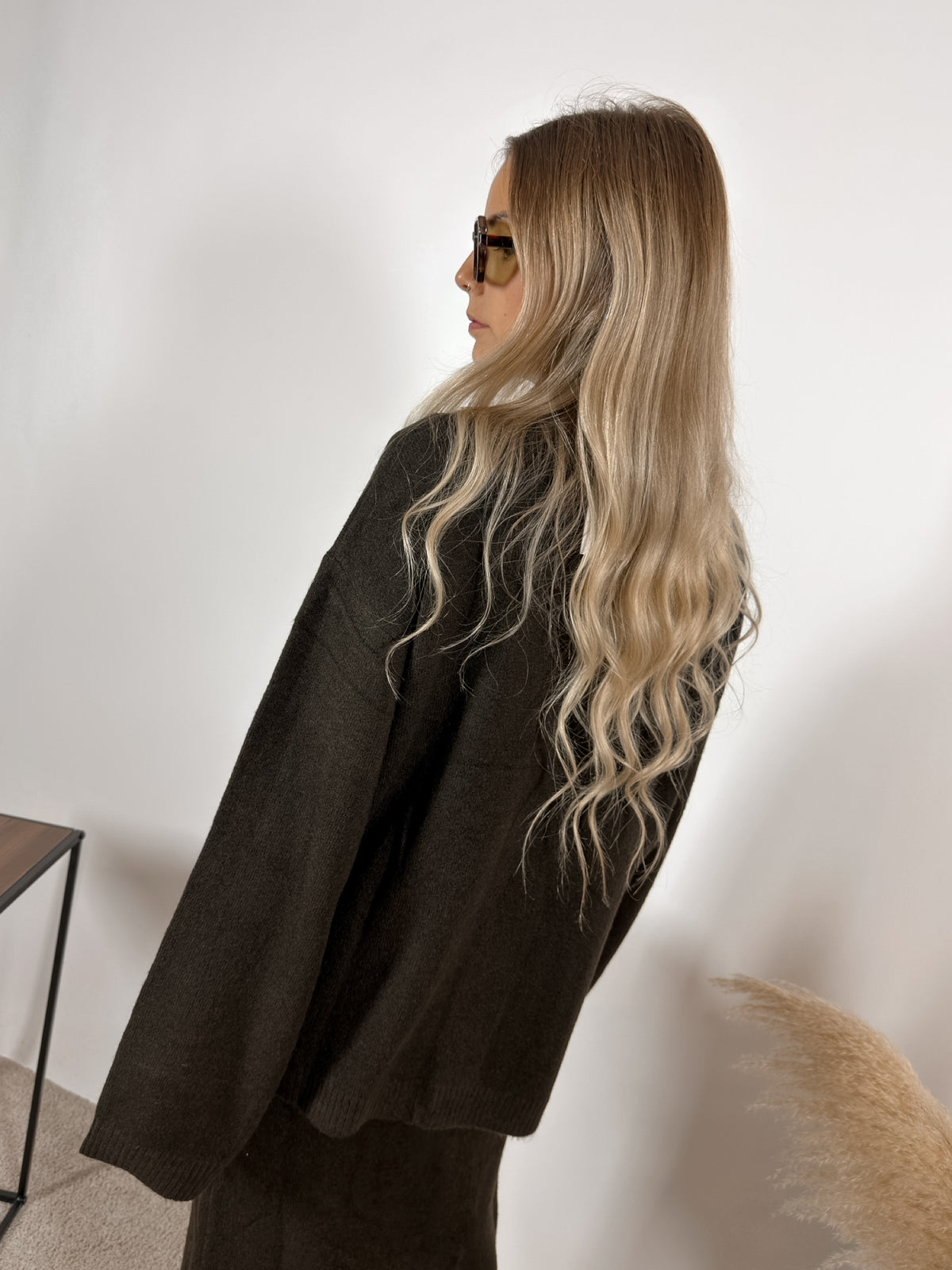 Cardigan Over Maglia Caffe Glamorous