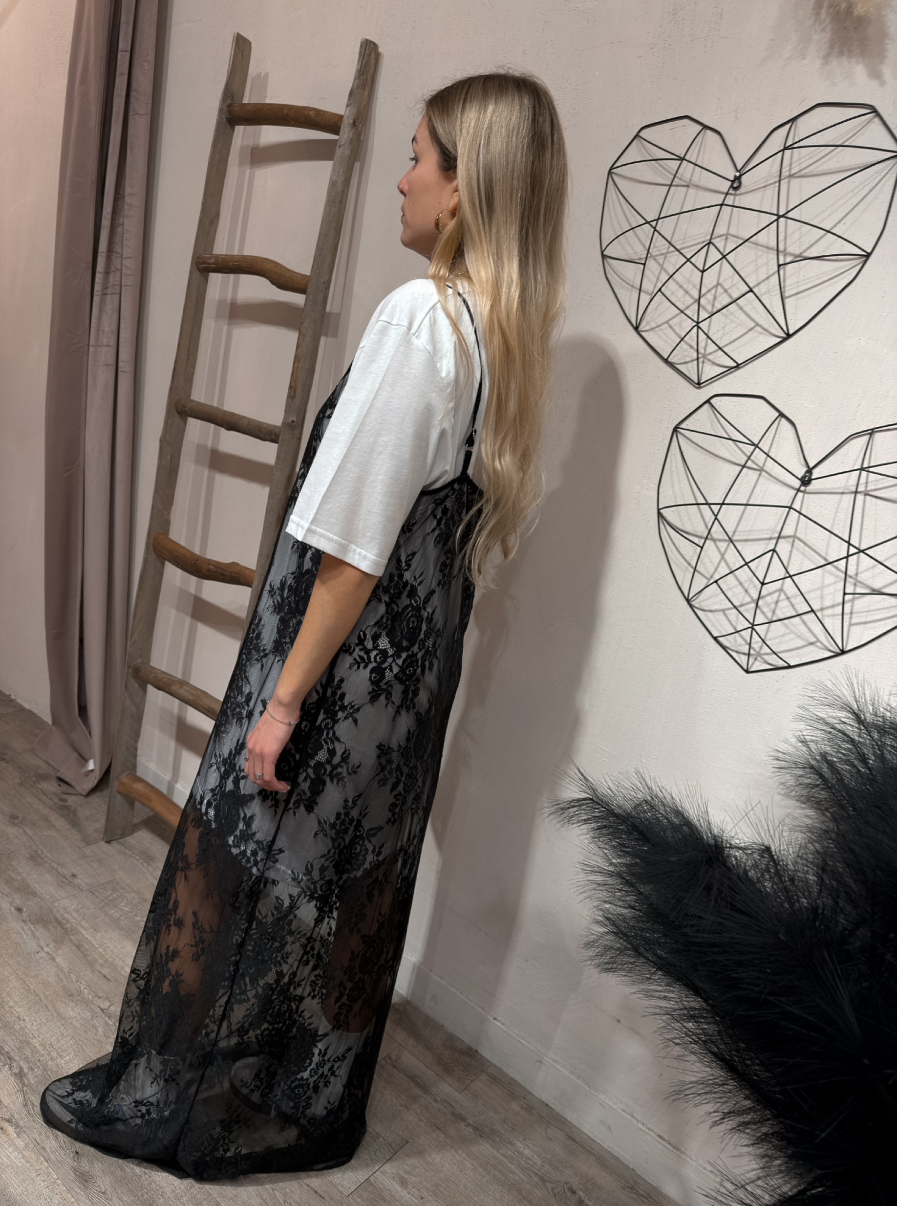 Abito Lungo Pizzo + Maxi T-Shirt Kostumn1 +Colori