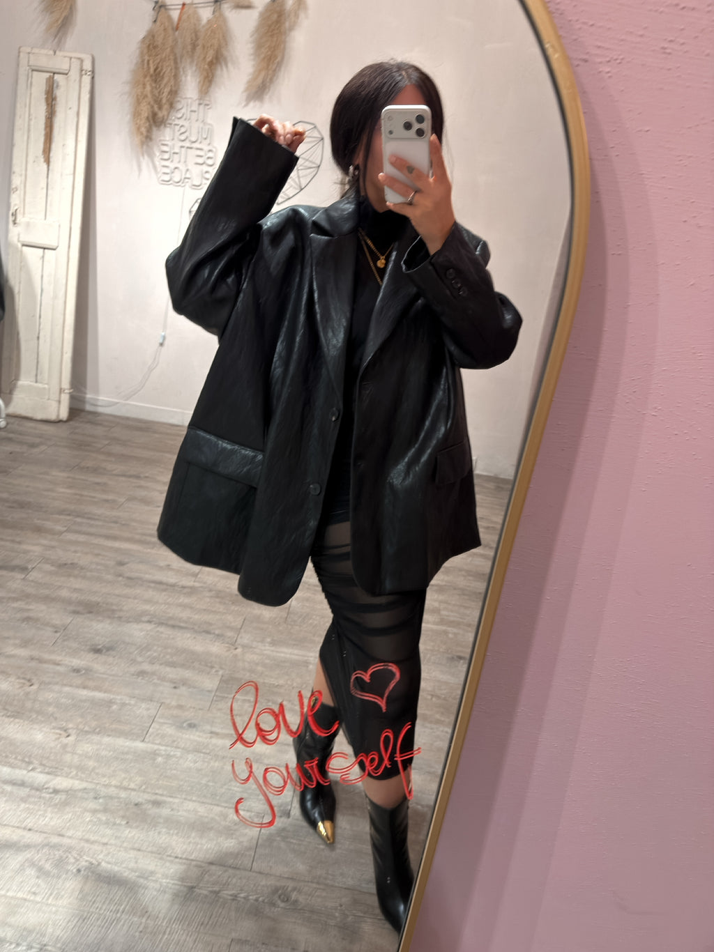 Blazer Oversize Leather Kontatto