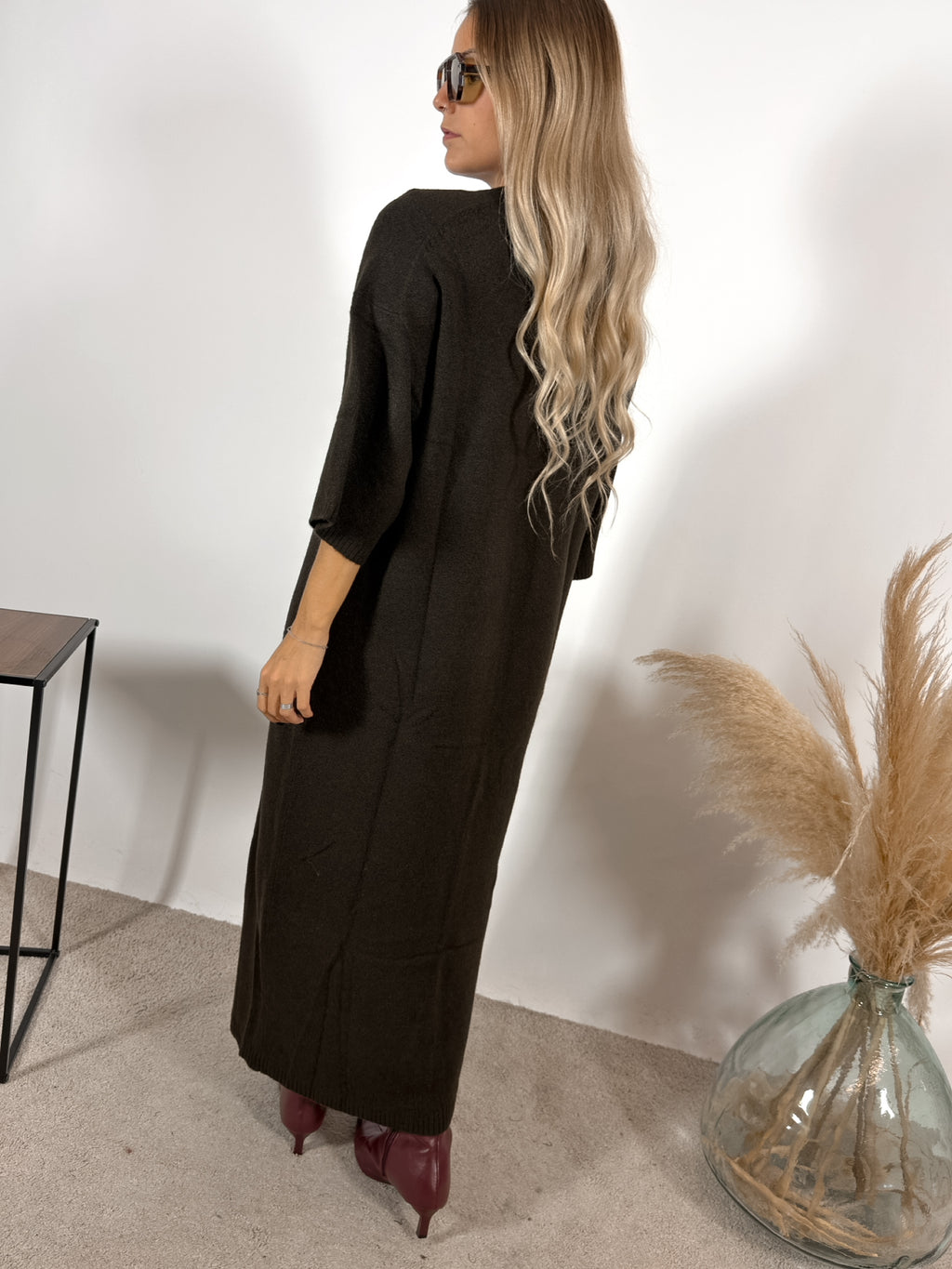 Maxi Abito Maglia Caffe Glamorous