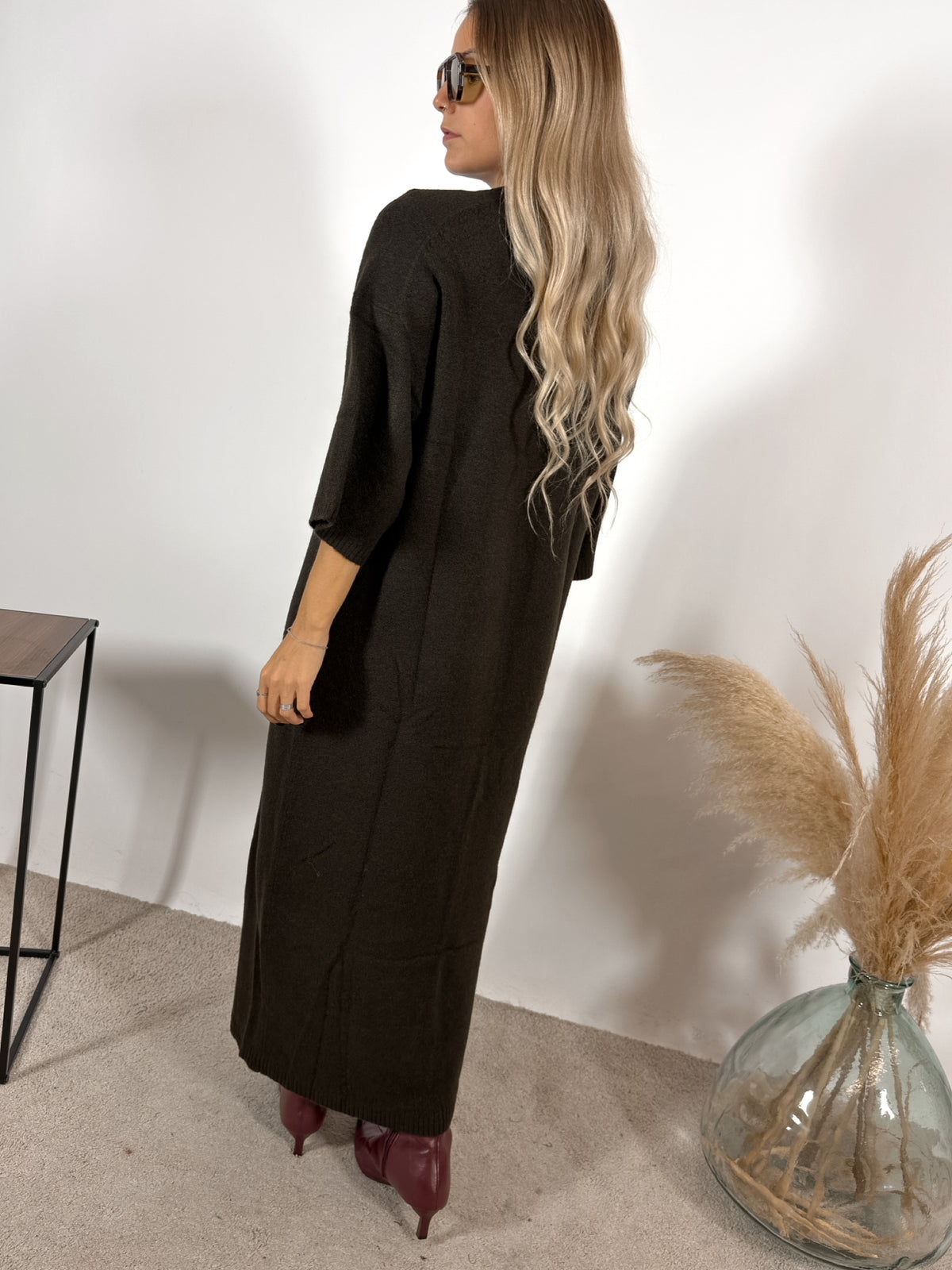 Maxi Abito Maglia Caffe Glamorous