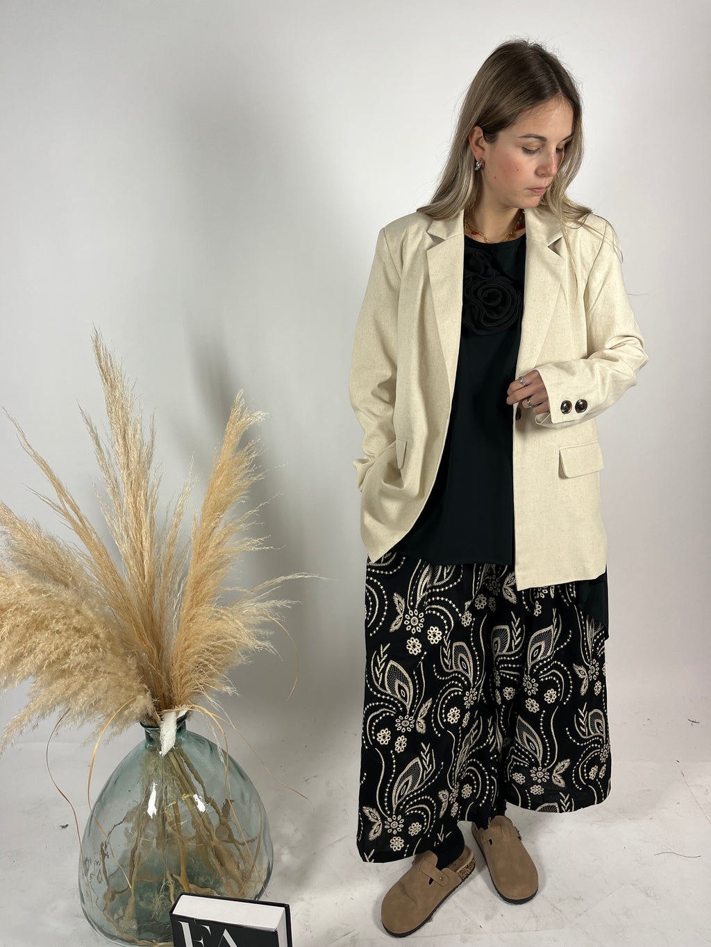 Blazer Oversize Linone Sabbia