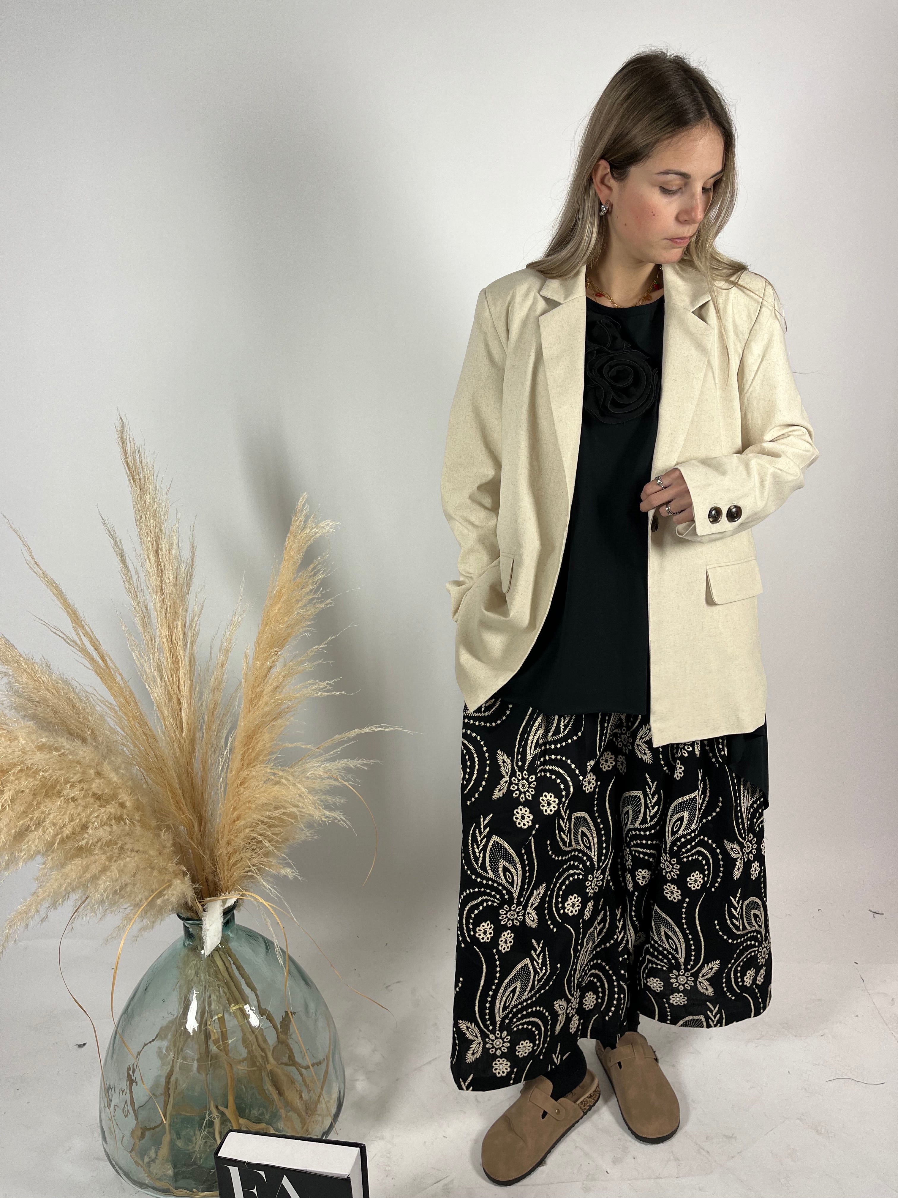 Blazer Oversize Linone Sabbia