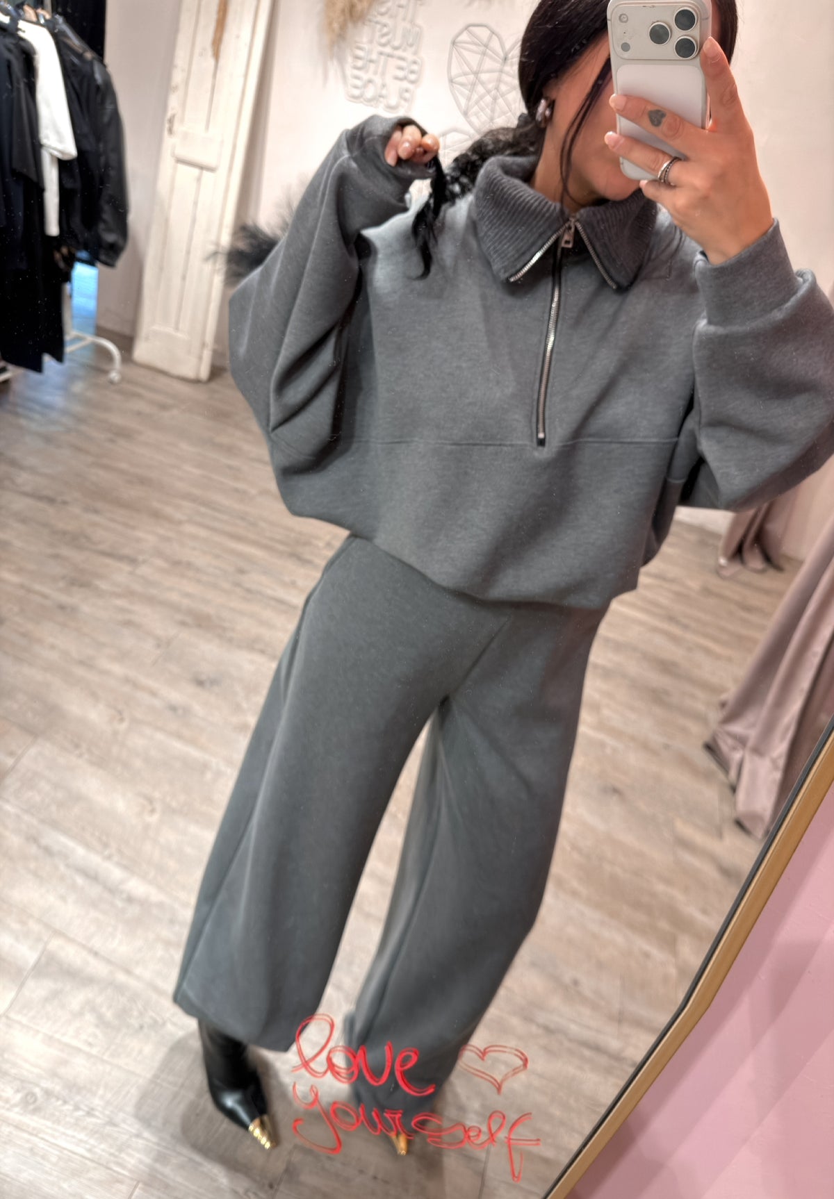 Set Tuta Grigio Modal Kontatto