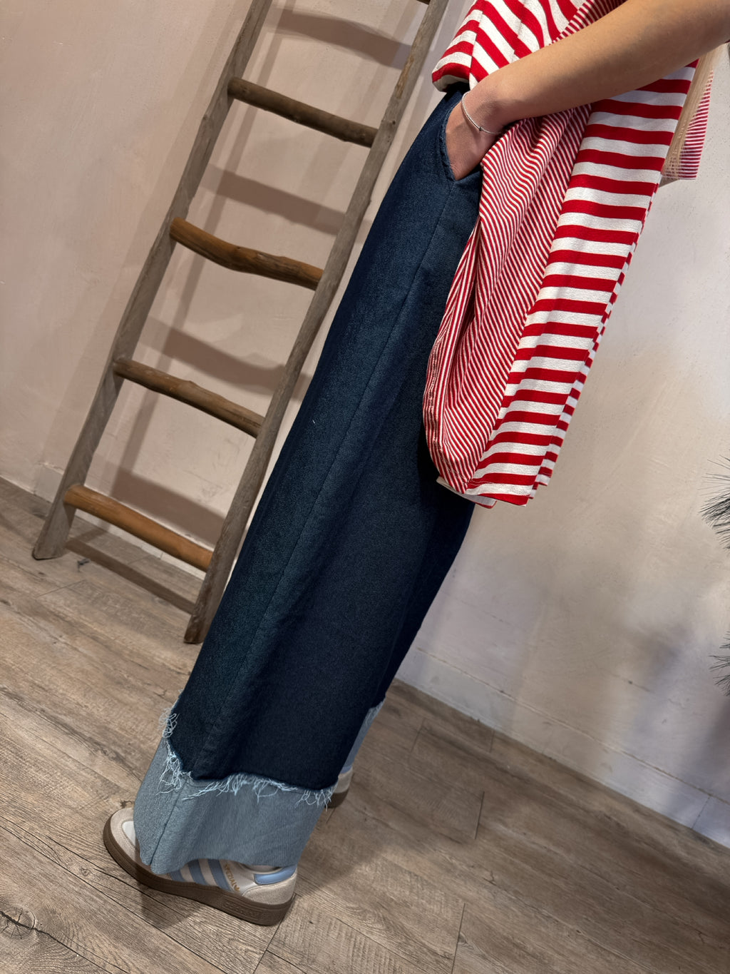 Jeans Stretch Risvolto B/Scuro Miranda