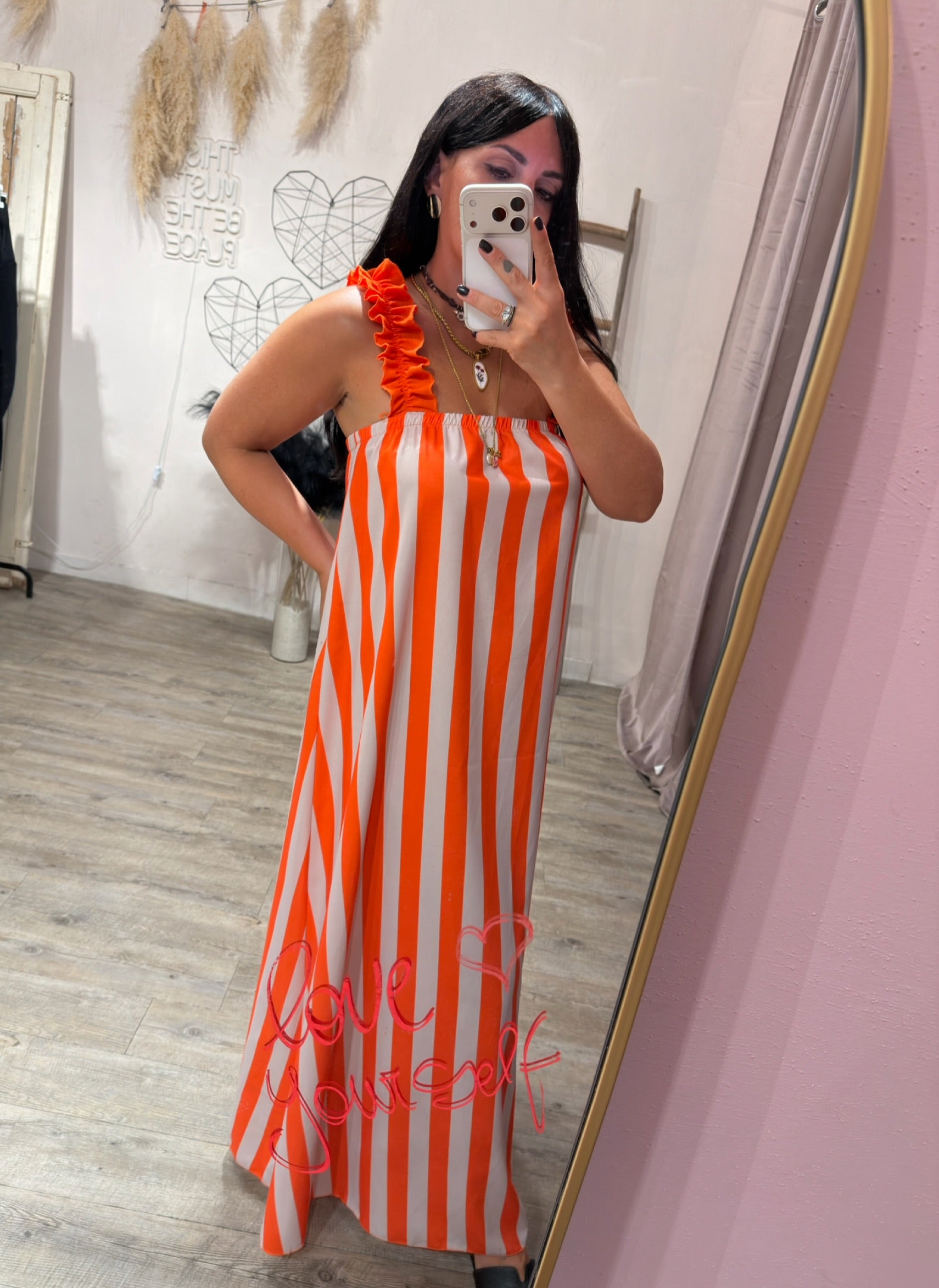 Abito Stripes con Ruches +colori