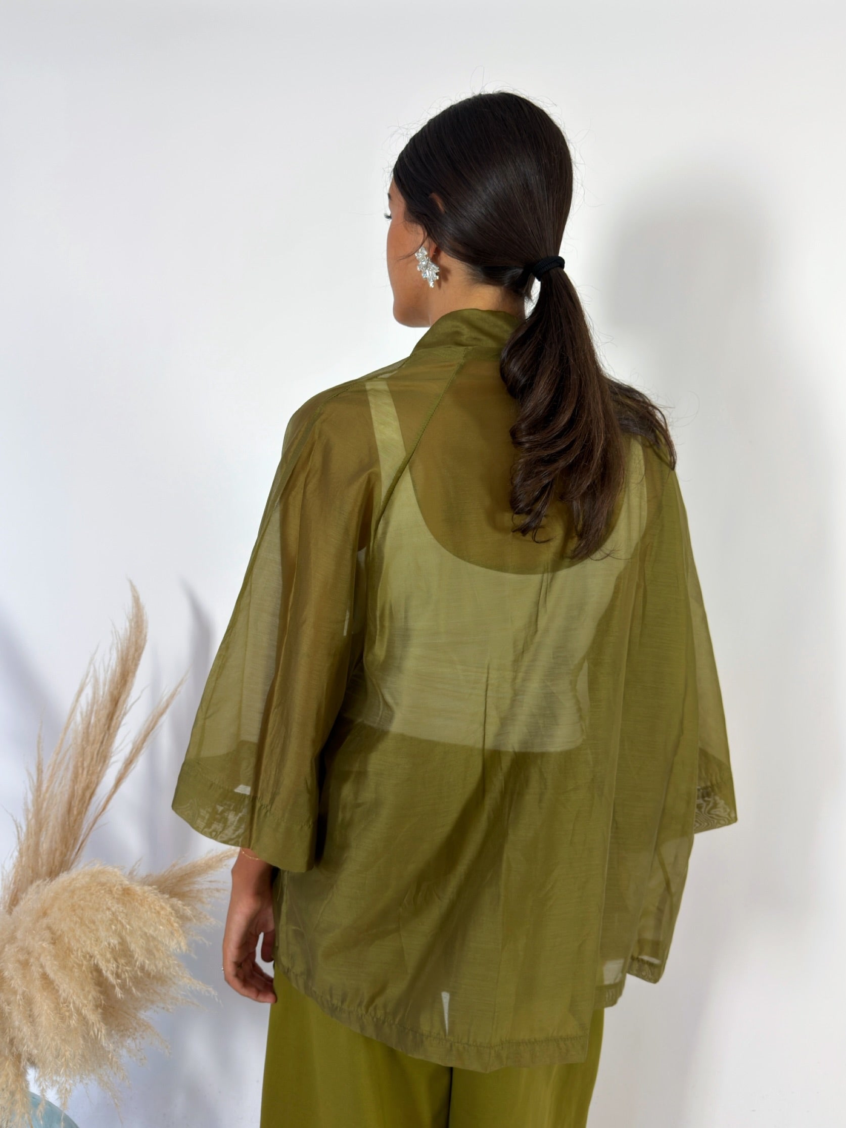 Camicia Kimono Waffle Olio