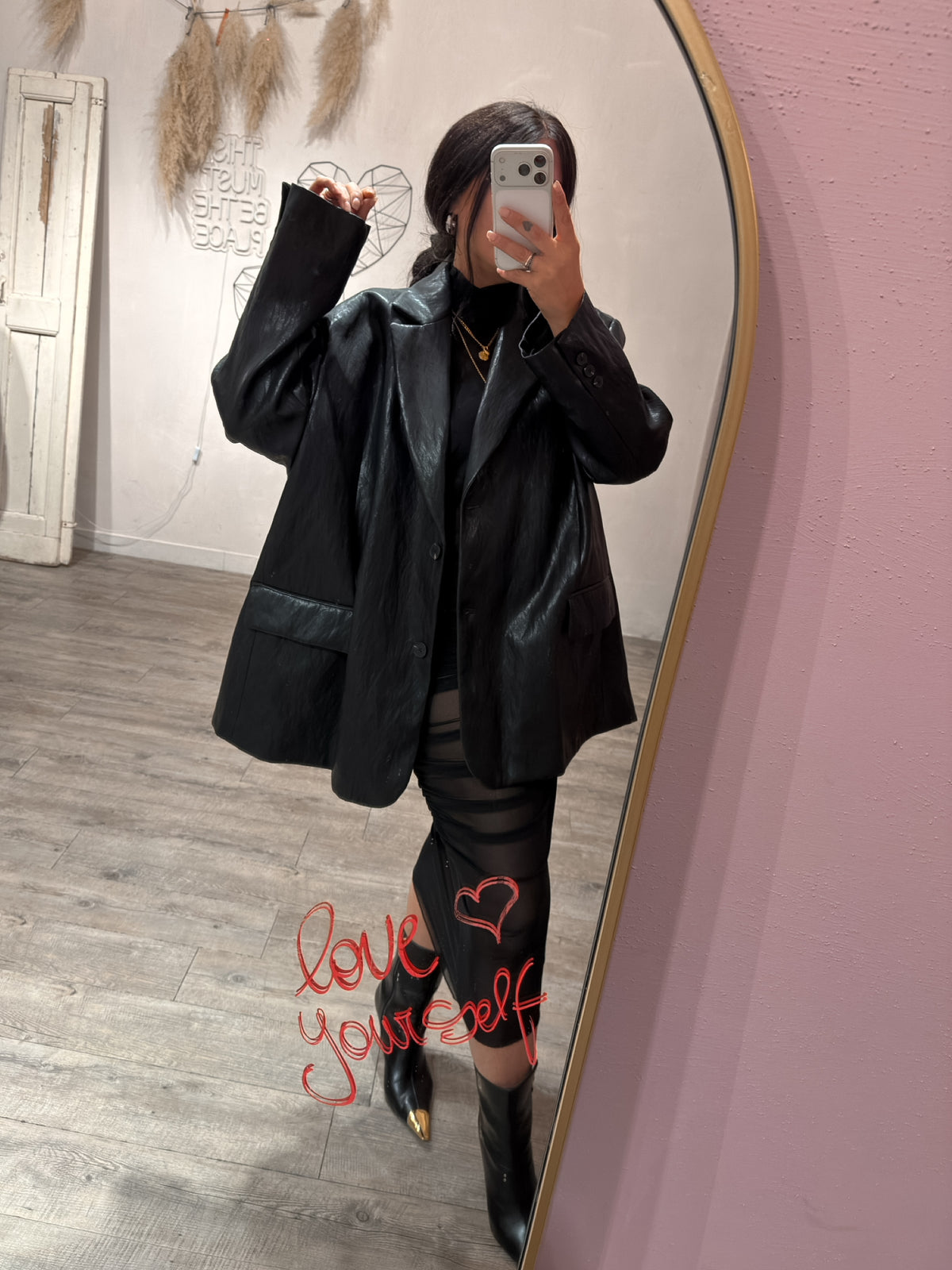 Blazer Oversize Leather Kontatto