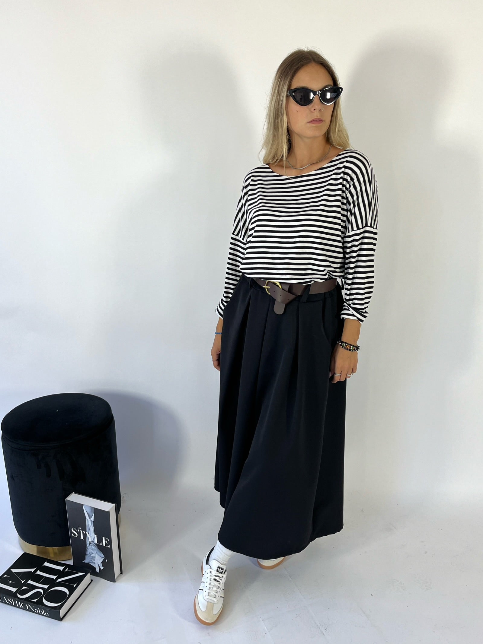 T-Shirt Righetta Bianco/Nero