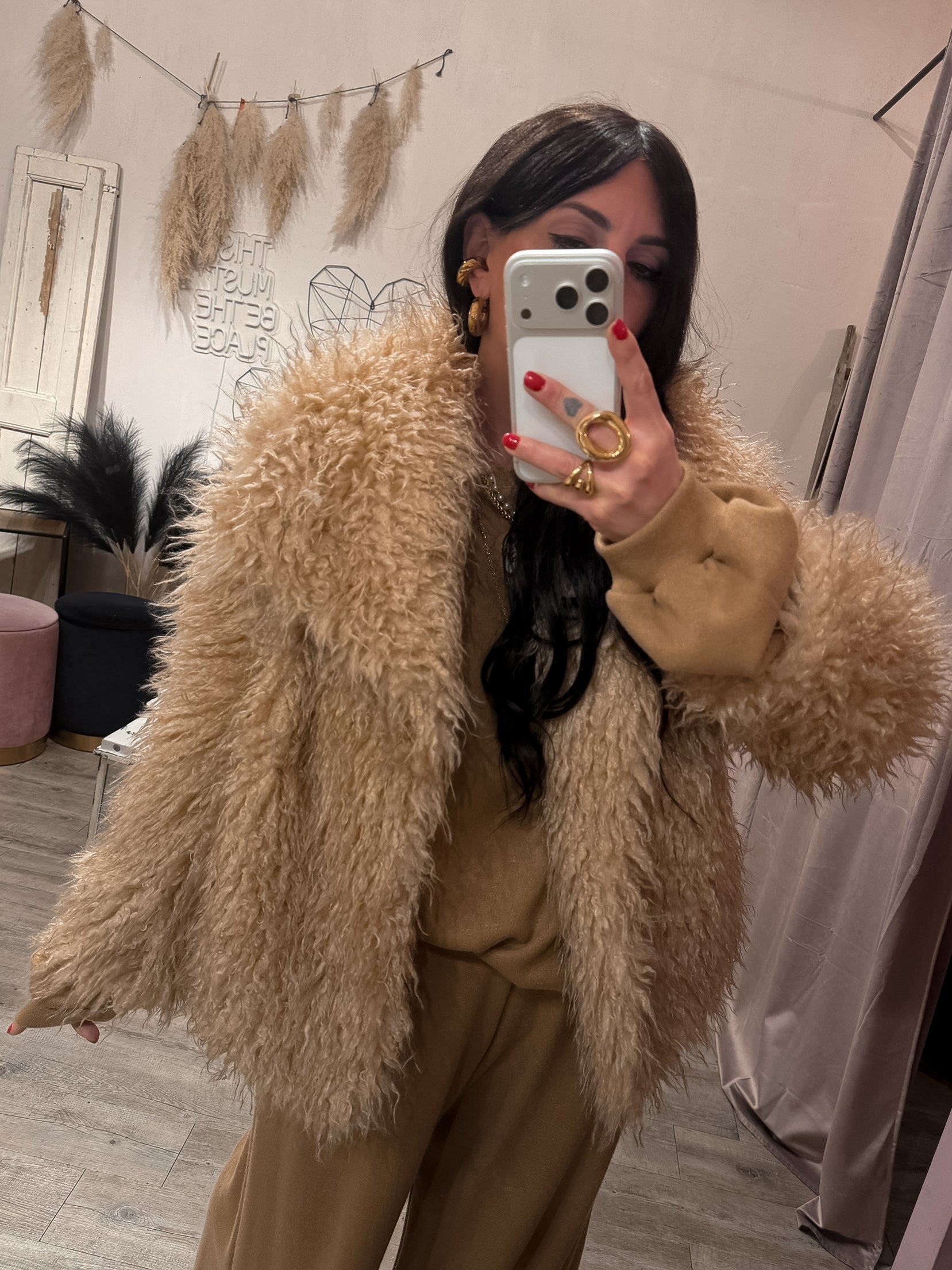 Pelliccia Mongolia Caramello Glamorous