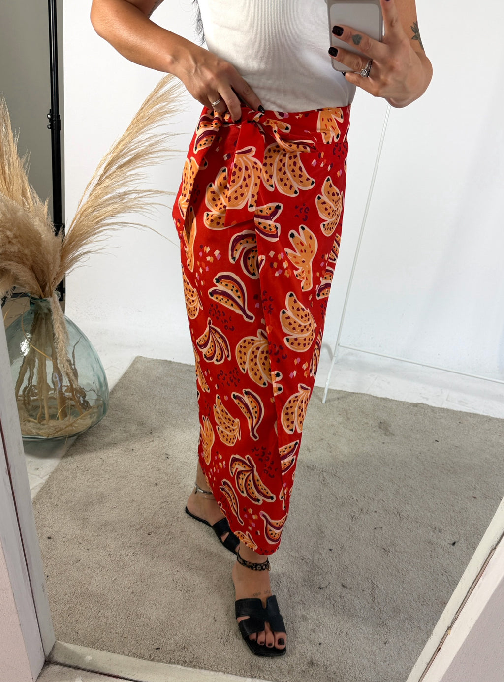 Gonna Pareo Fantasia Banana Arancio