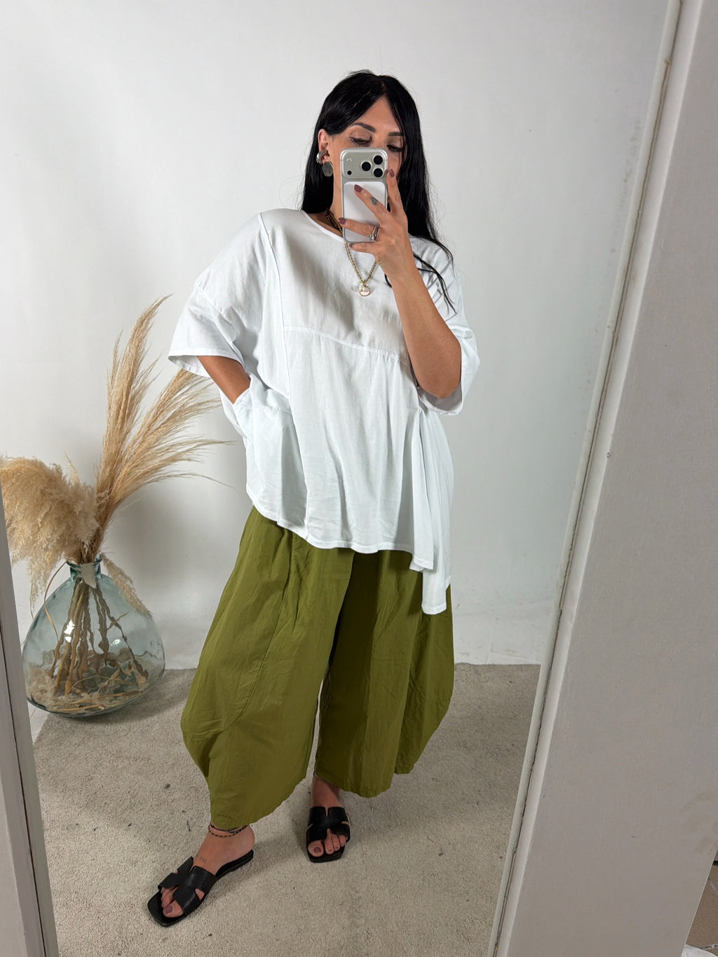 Pantalone Barbara Cotone Olio