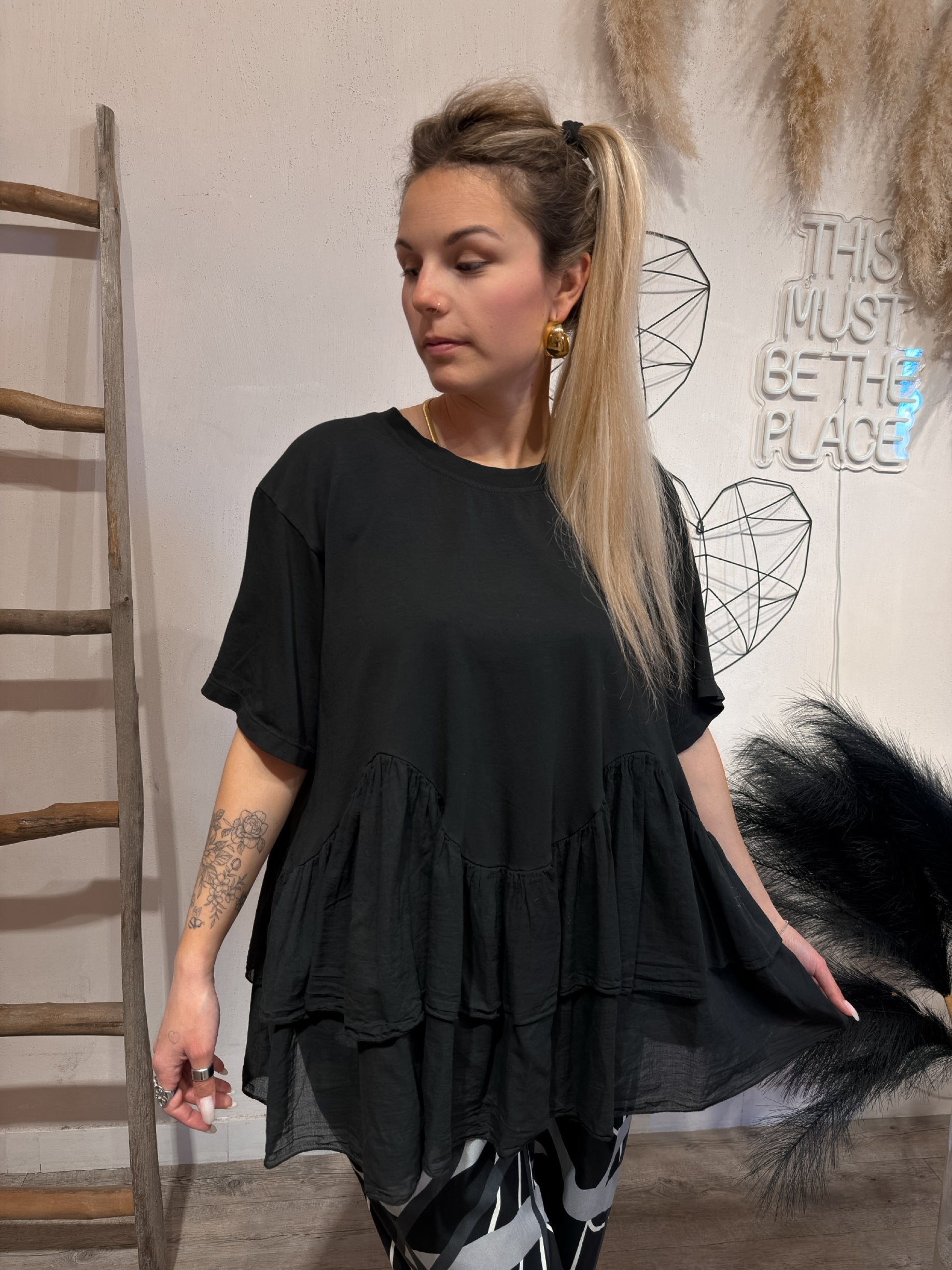 T-shirt Balze Agata Nero