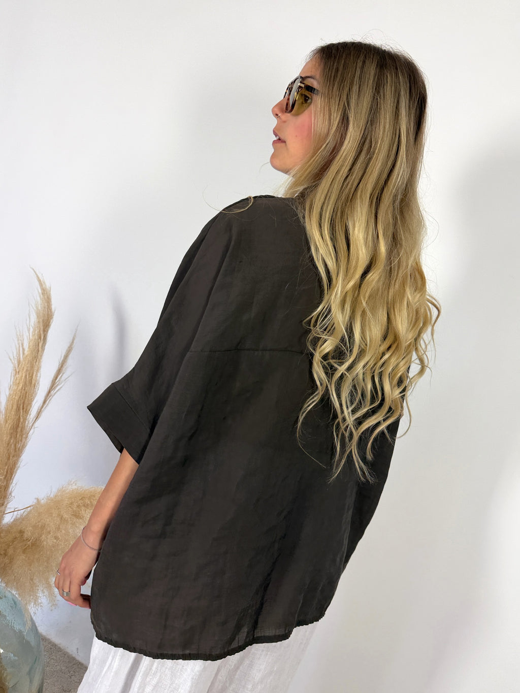 Camicia Scatola Lyocell Garza Moro