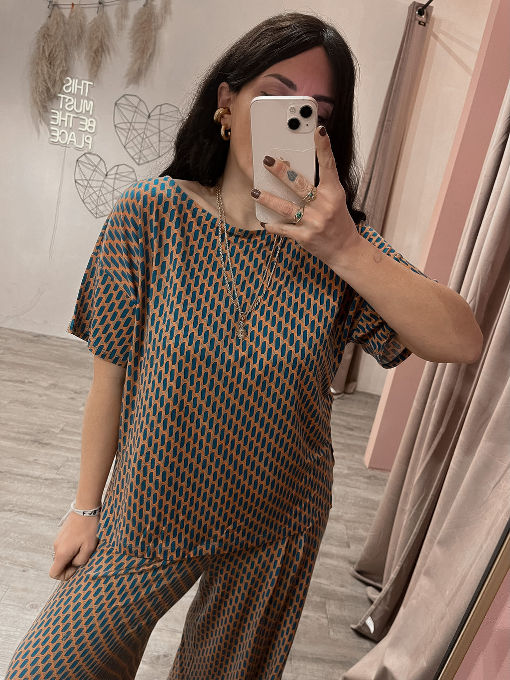 T-Shirt Lyocell Turchese Surkana