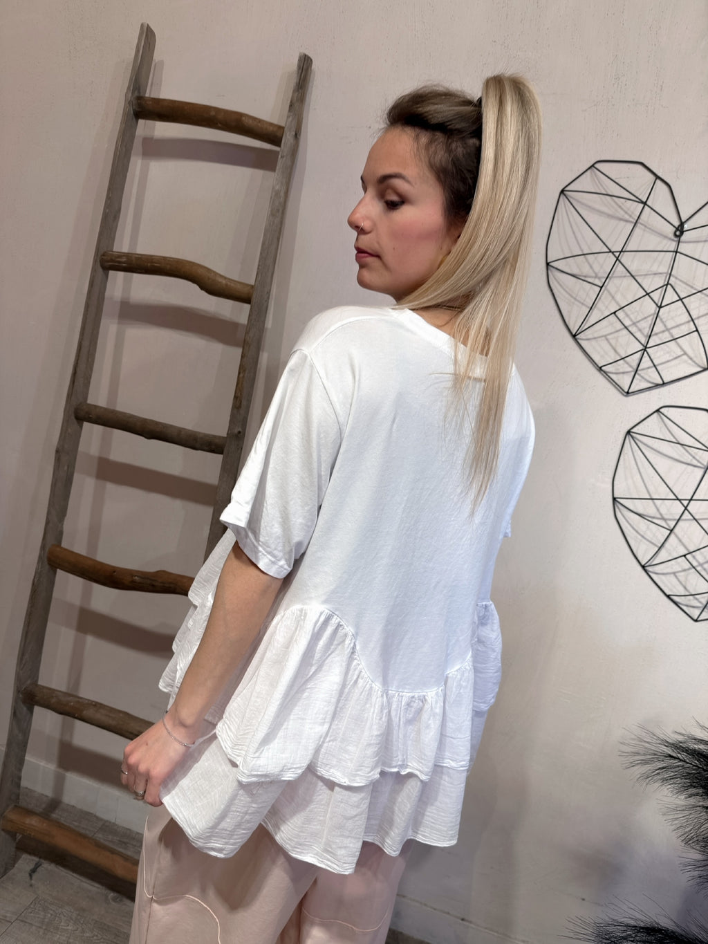 T-shirt Balze Agata Bianco