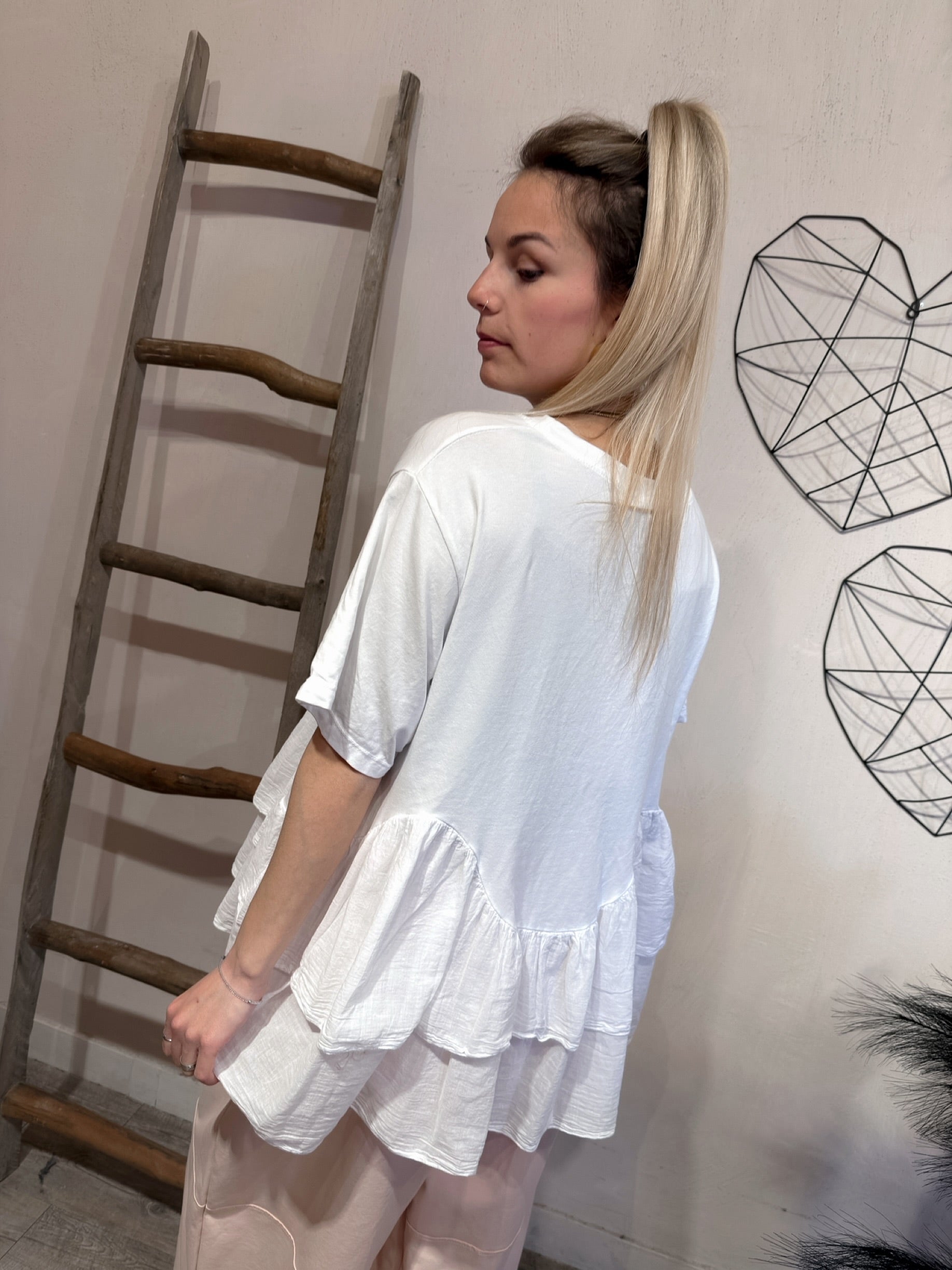 T-shirt Balze Agata Bianco