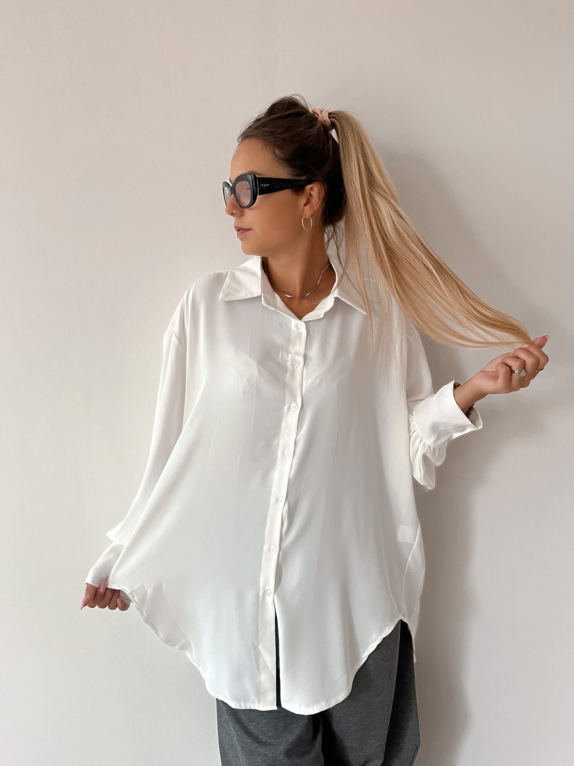 Maxi Camicia Drusilla Bianco