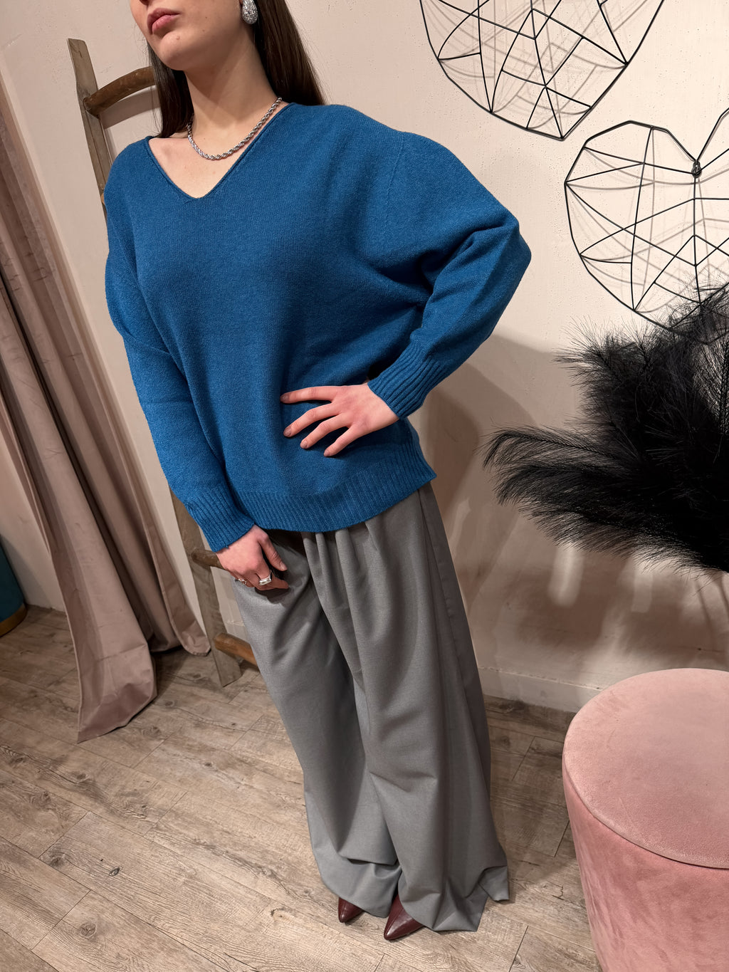 Maglione Scollo a V Kontatto +Colori