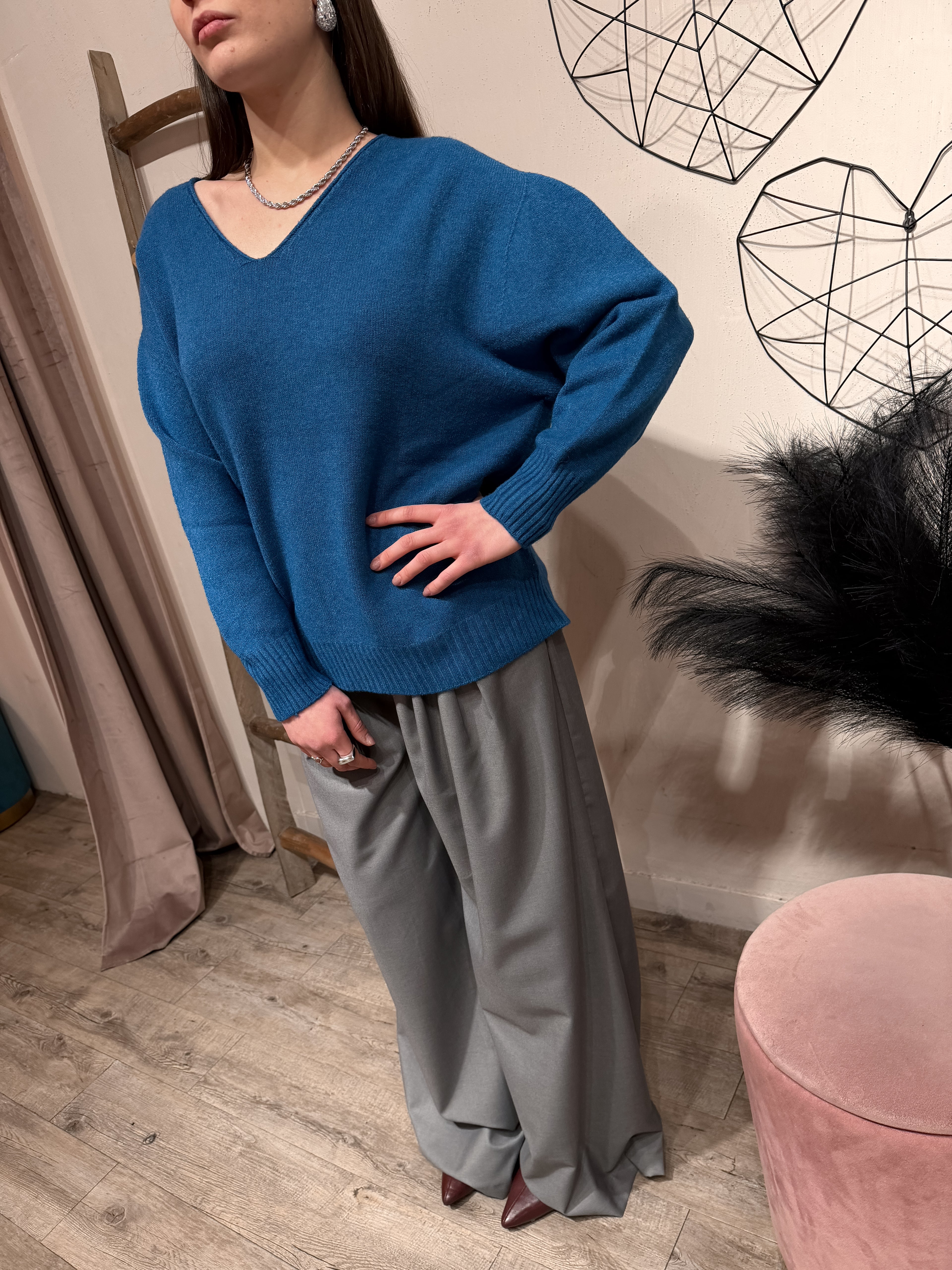 Maglione Scollo a V Kontatto +Colori