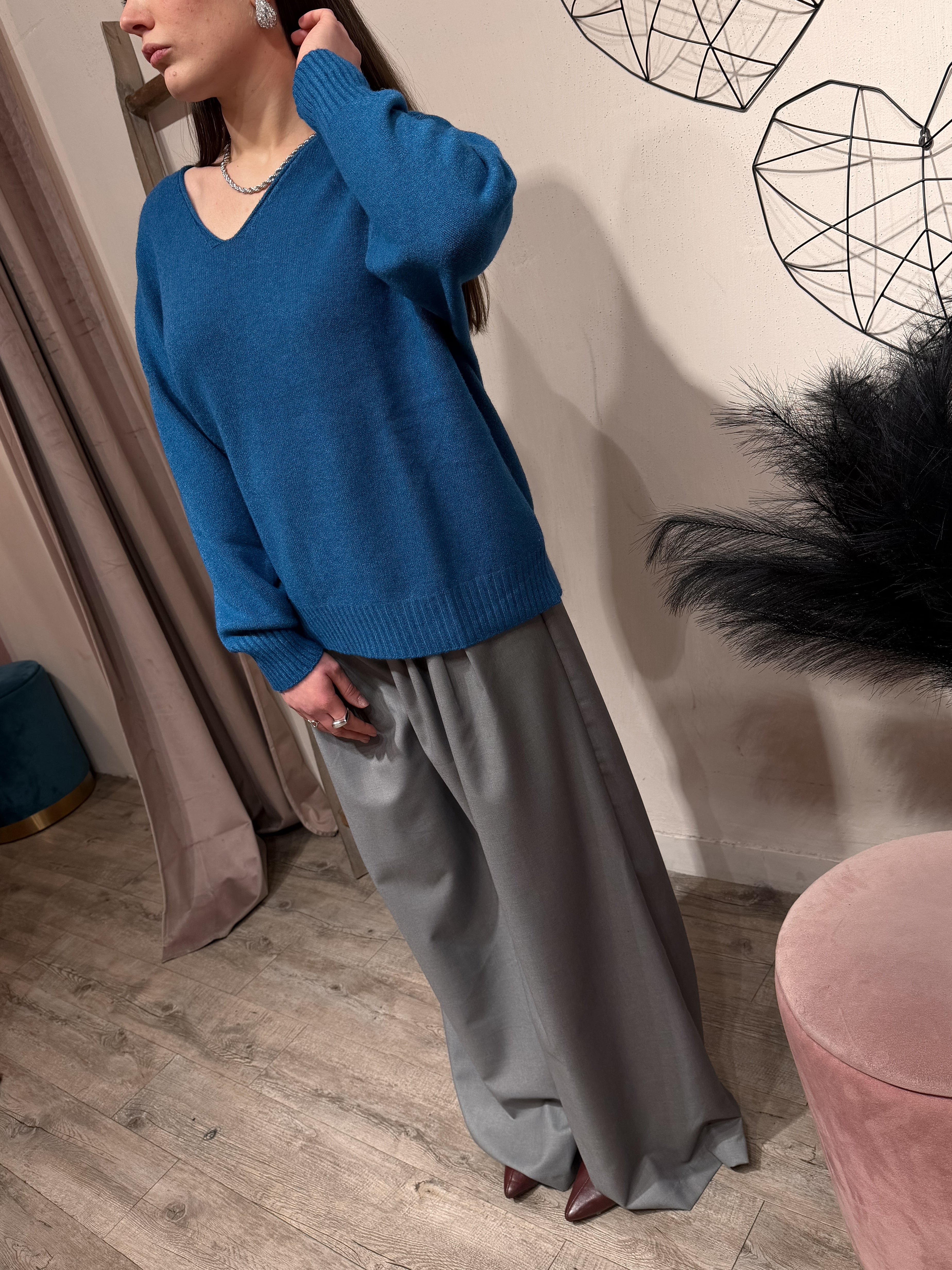Maglione Scollo a V Kontatto +Colori