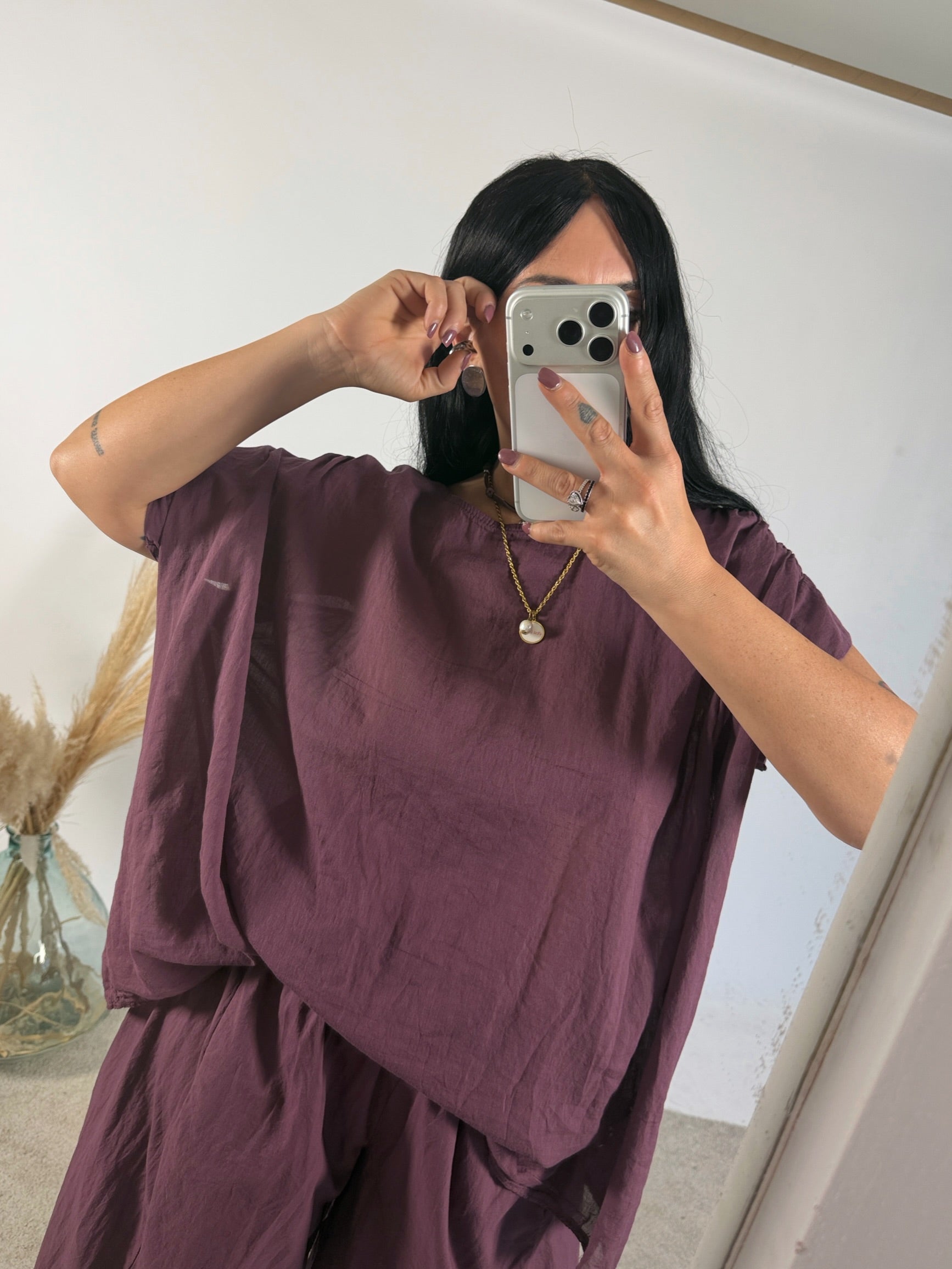 Blusa Barbara Mussola Malva