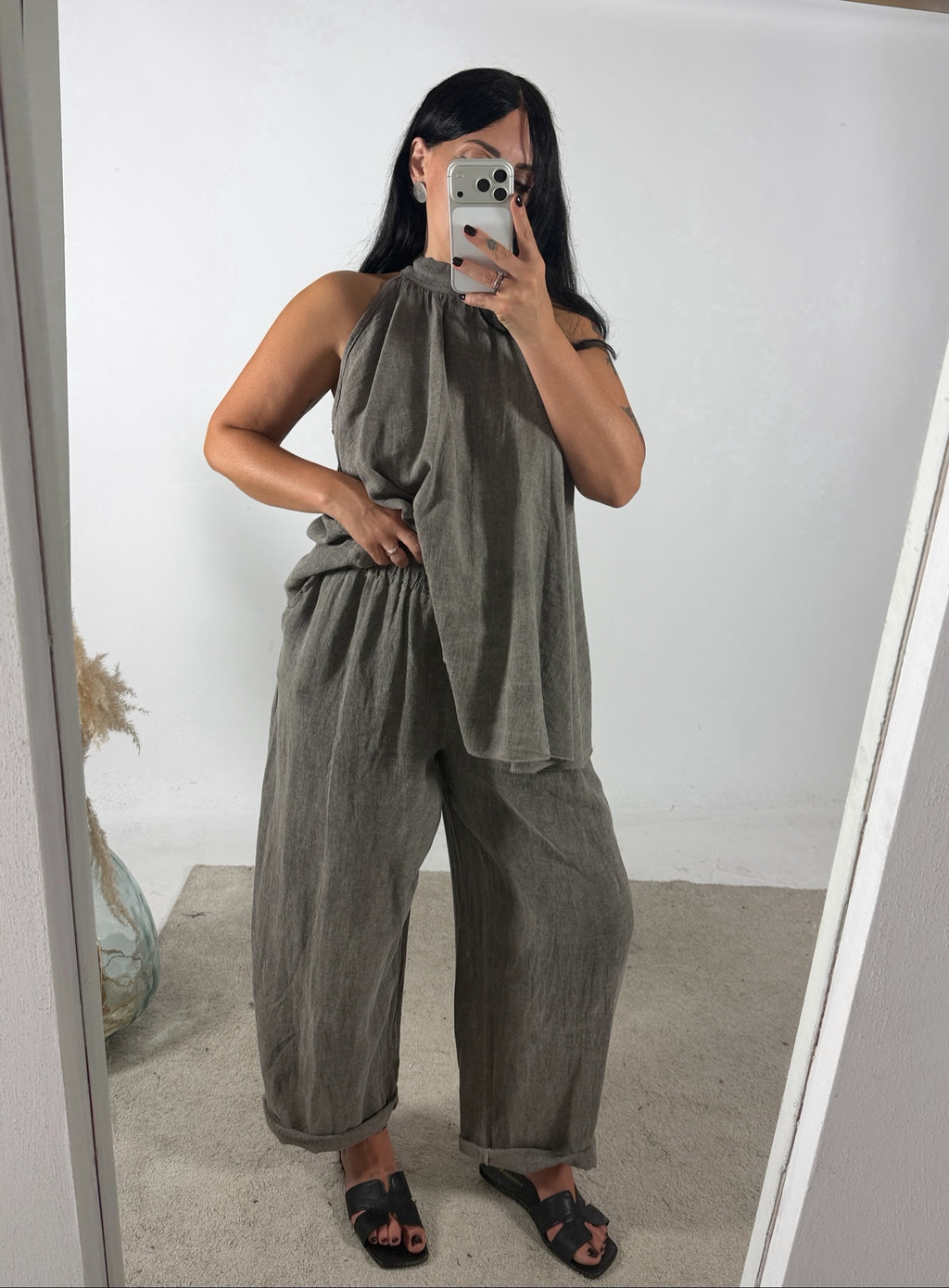 Pantalone Ovetto Lino Garza Lavagna