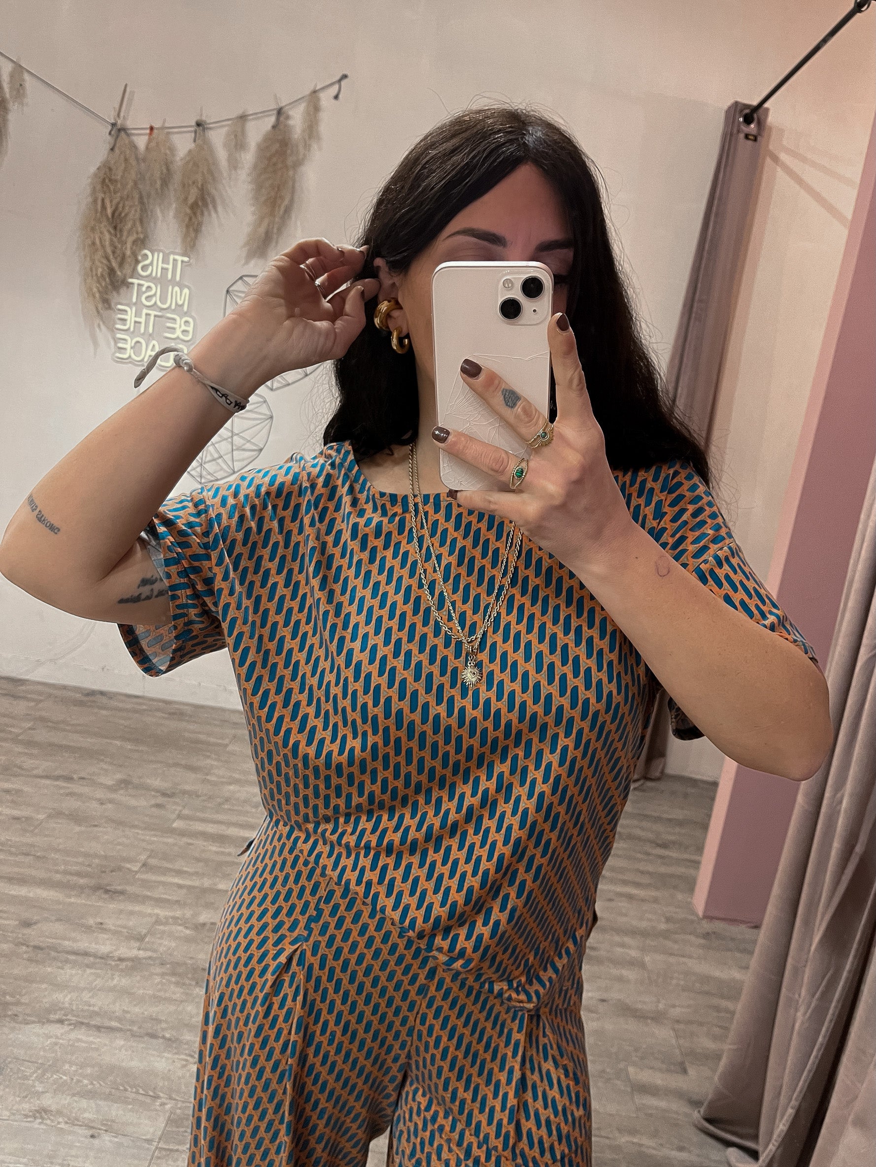 T-Shirt Lyocell Turchese Surkana