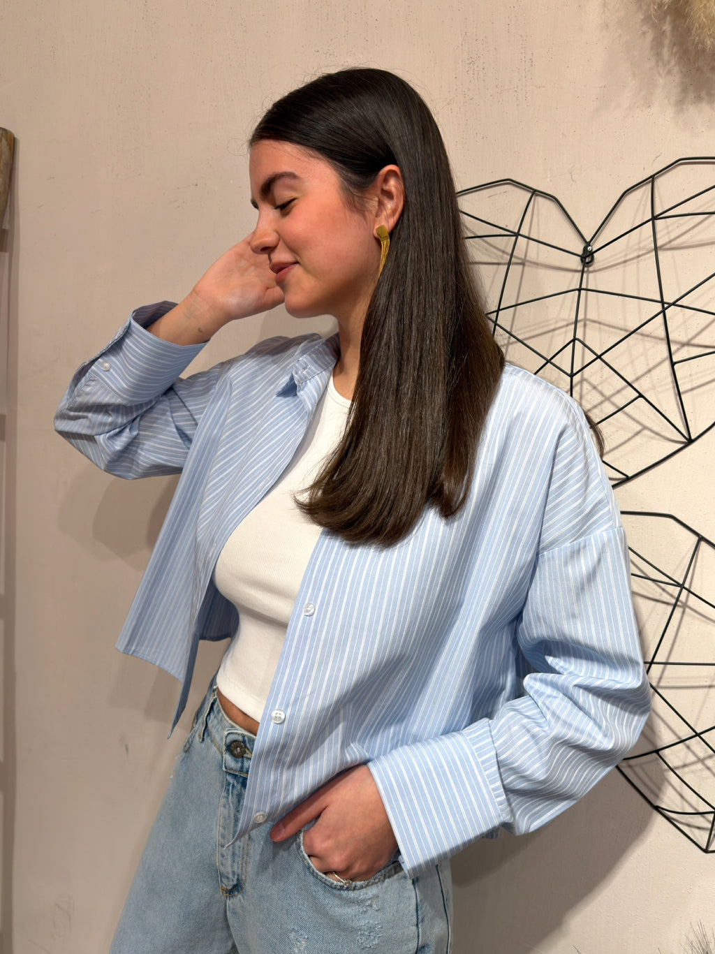 Camicia Celeste Bacchetta Bianco YouDecide