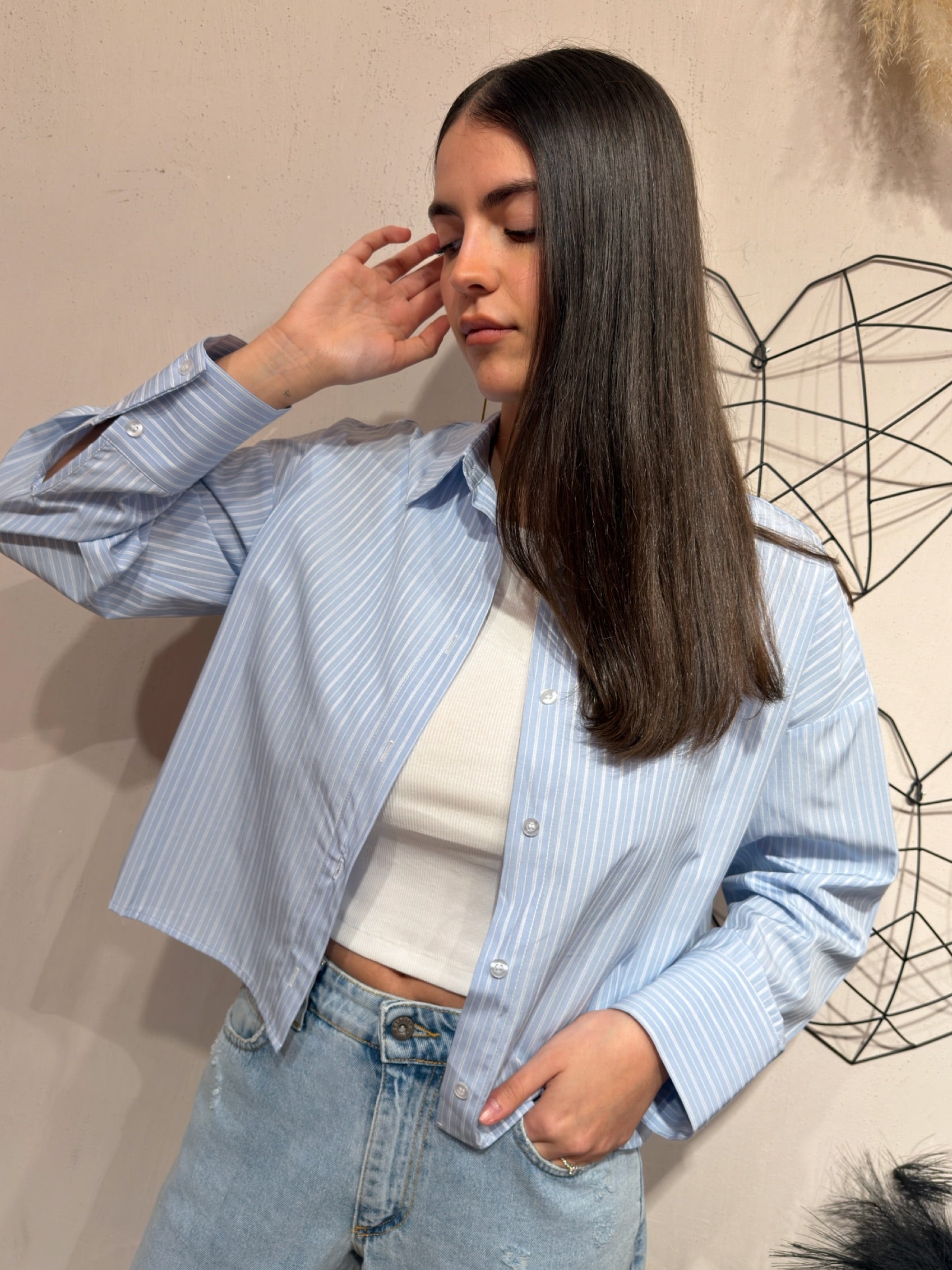 Camicia Celeste Bacchetta Bianco YouDecide