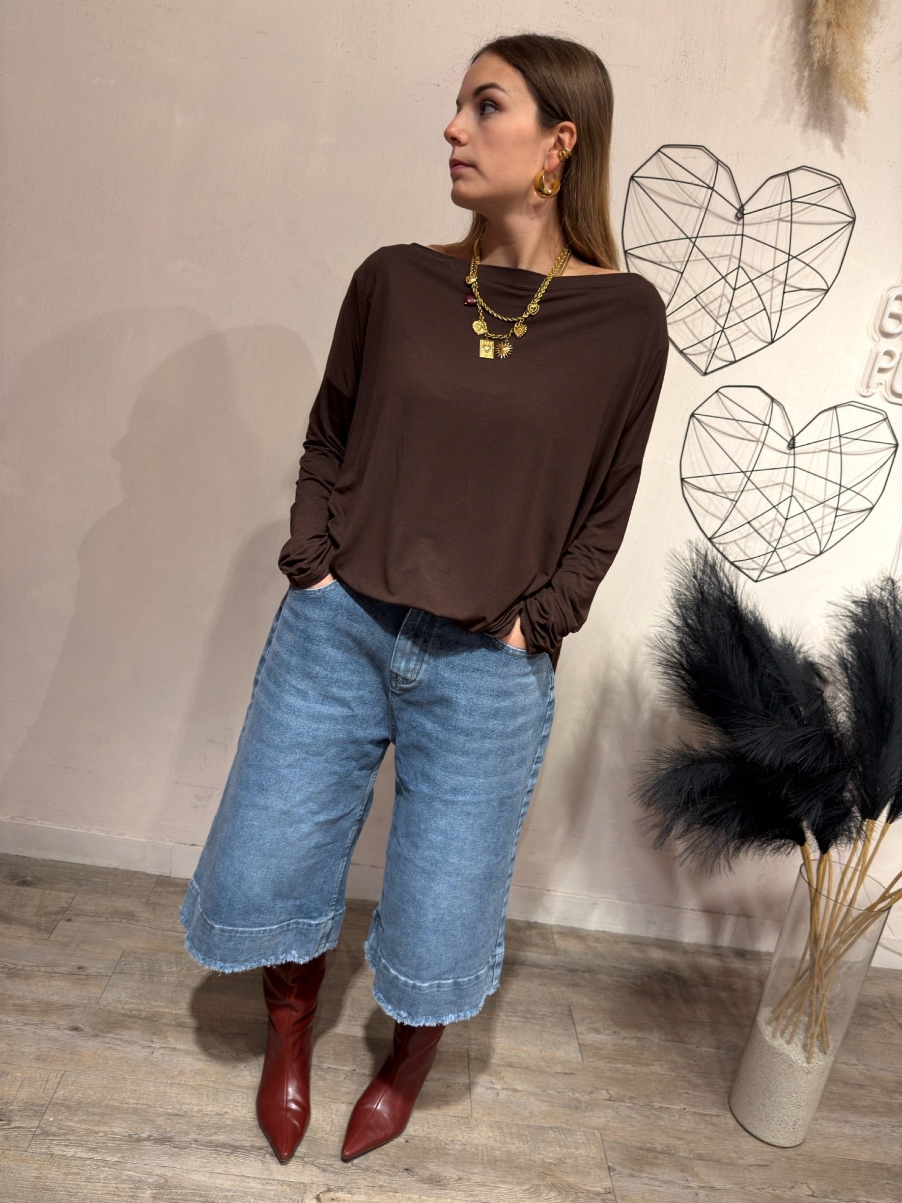 Bermuda Denim Sfrangiato Blu Medio YouDecide