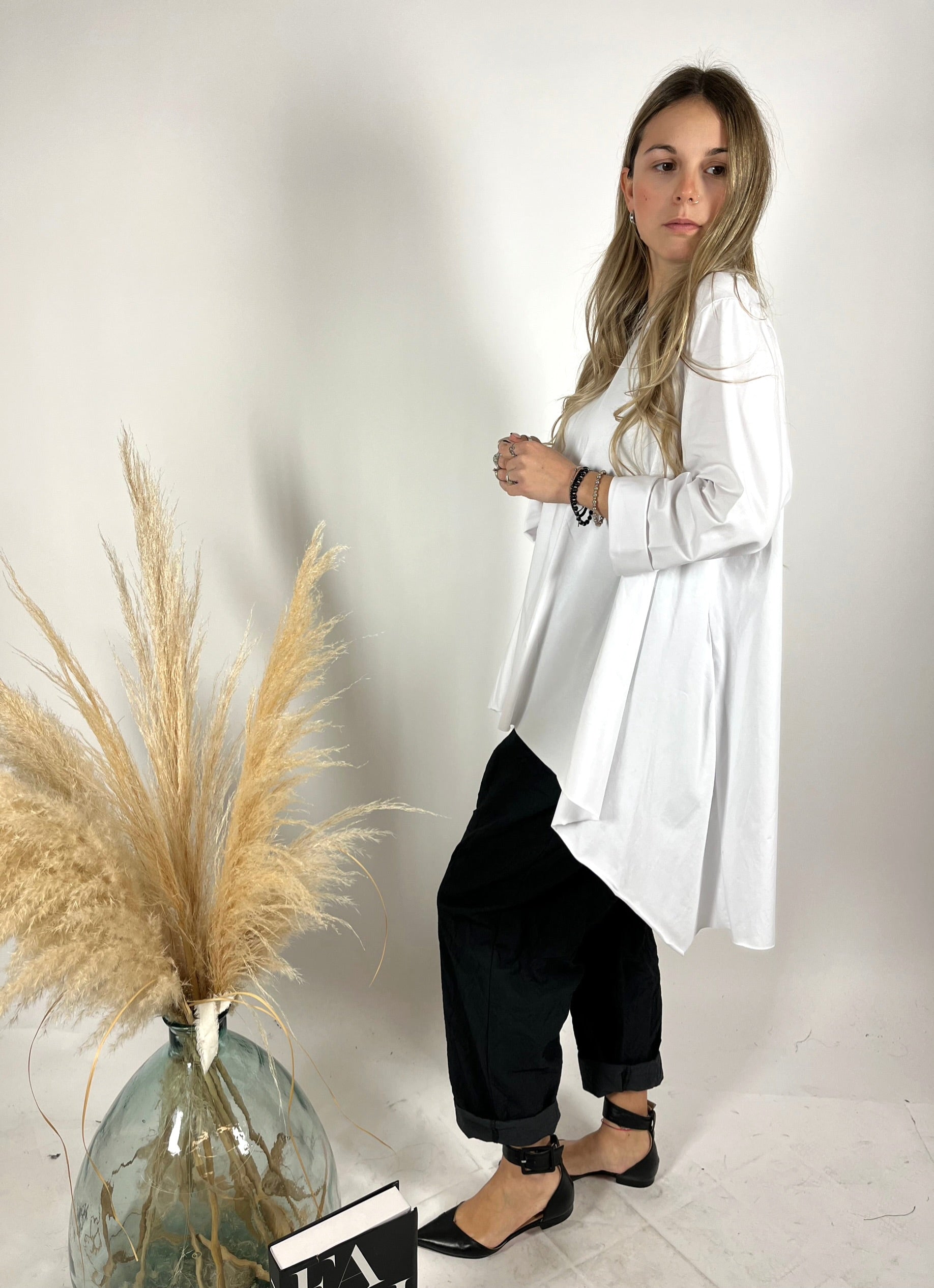 Maxi T-Shirt Basic Taglio Vivo +colori