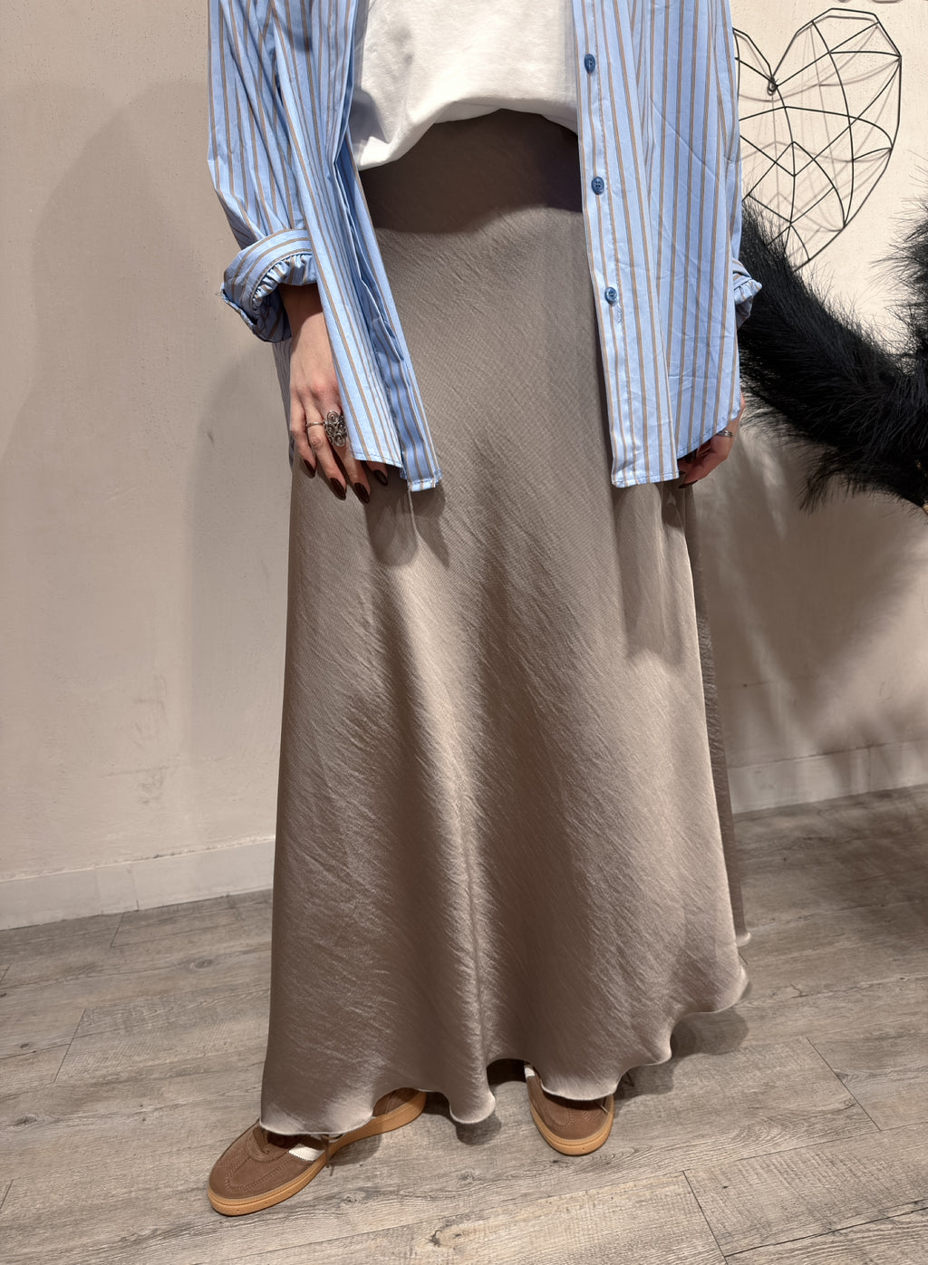 Gonna Midi Satin +Colori
