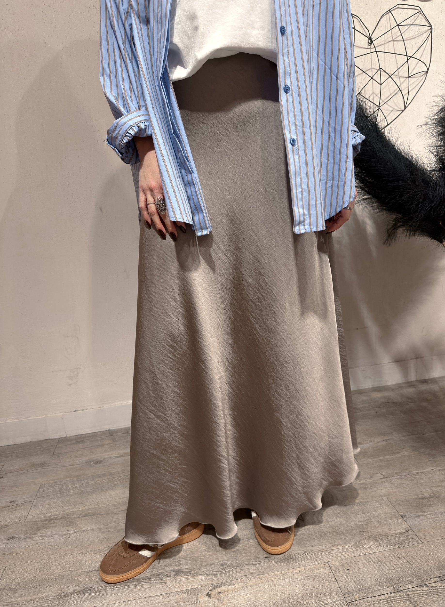 Gonna Midi Satin +Colori