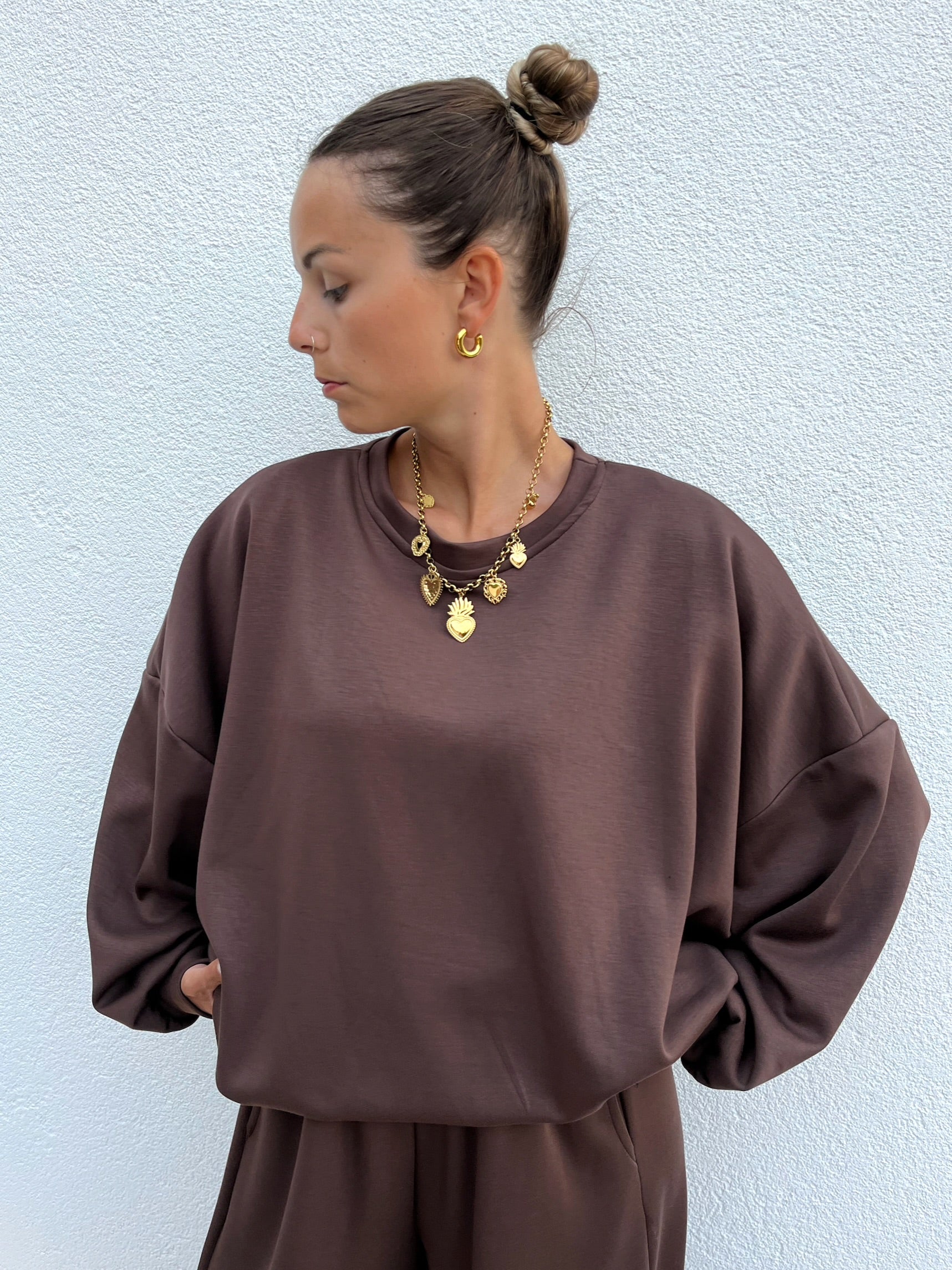 Felpa Crop Scuba +colori