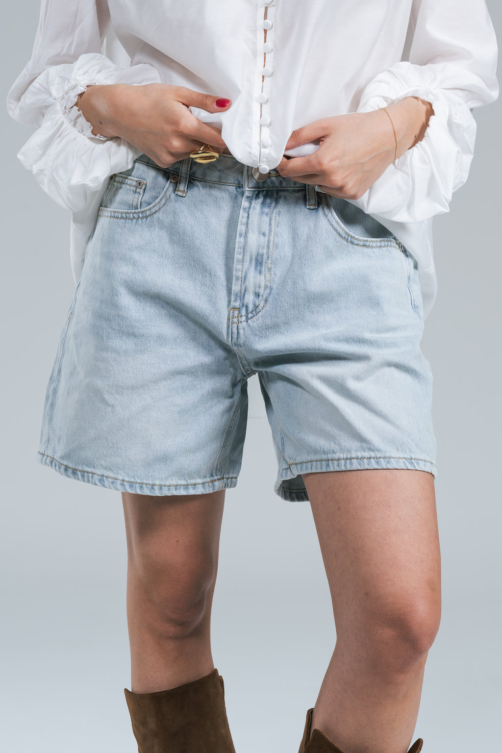 Short Jeans Chiaro Glamorous