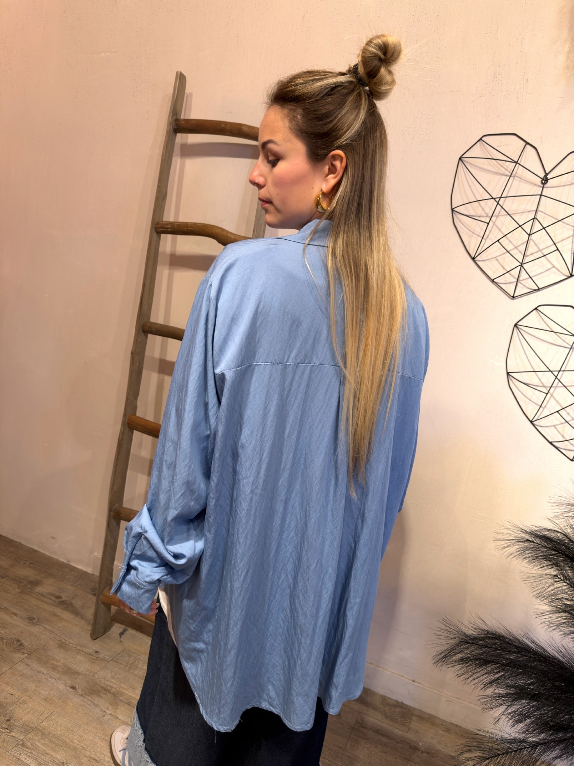 Maxi Camicia Yara Viscosa e Pizzo