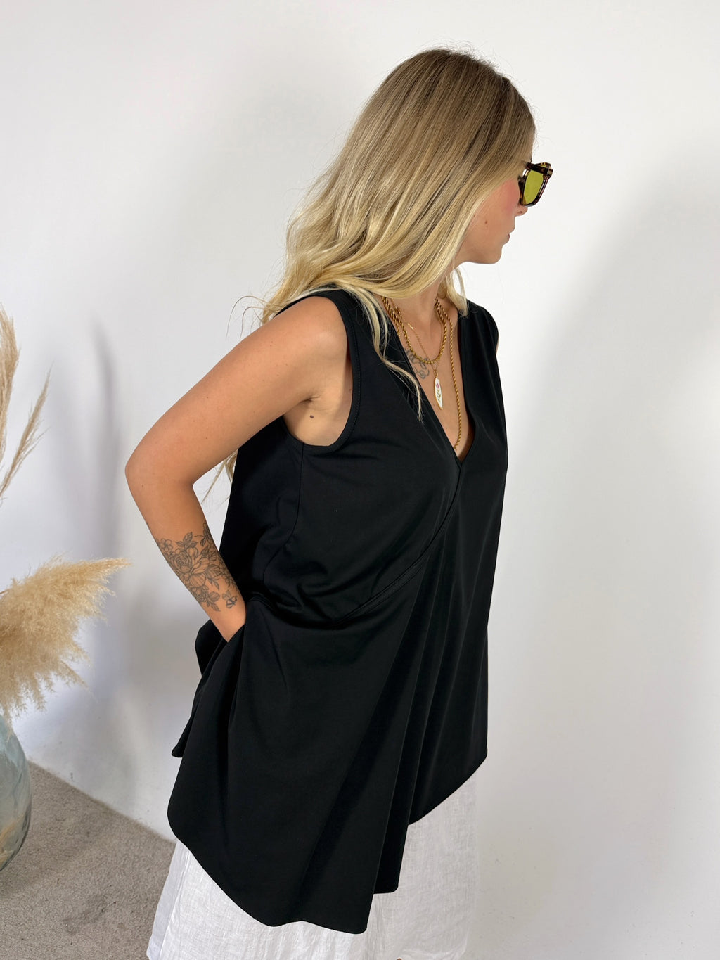 Maxi Canotta Asimmetrica Miranda +colori