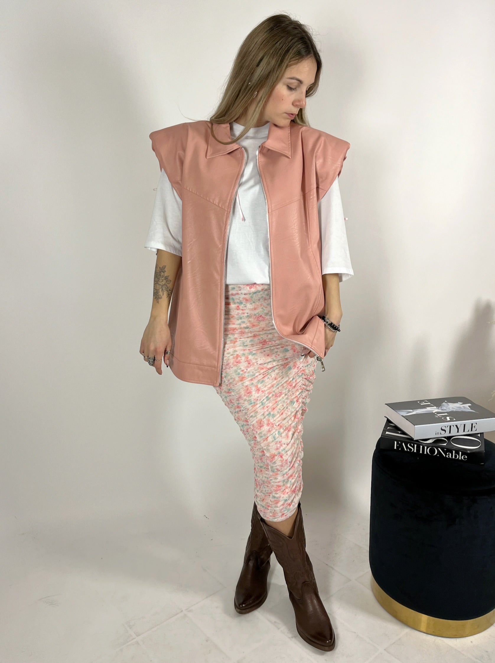 Maxi Gilet Pelle Kostumn1 +colori