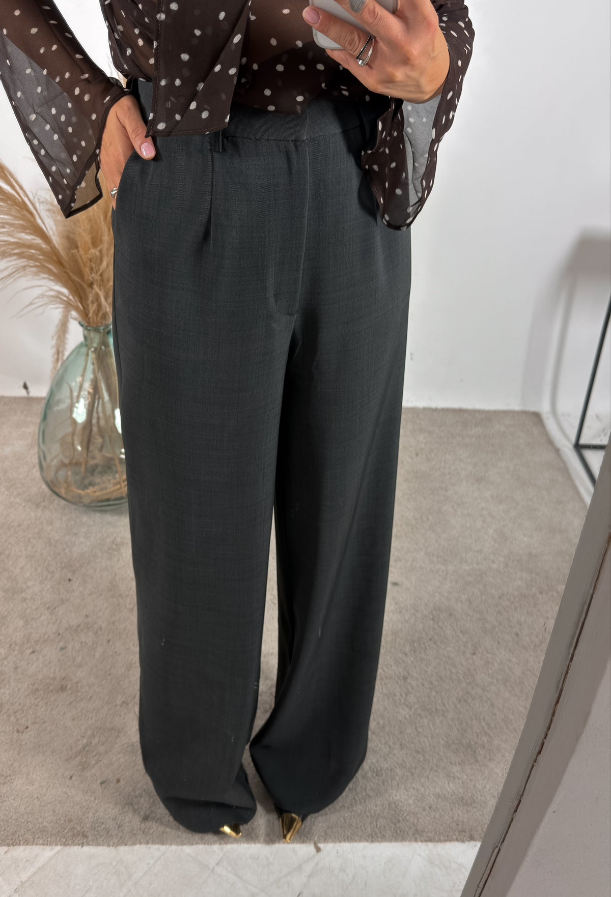 Pantalone Palazzo Man Piombo Glamorous