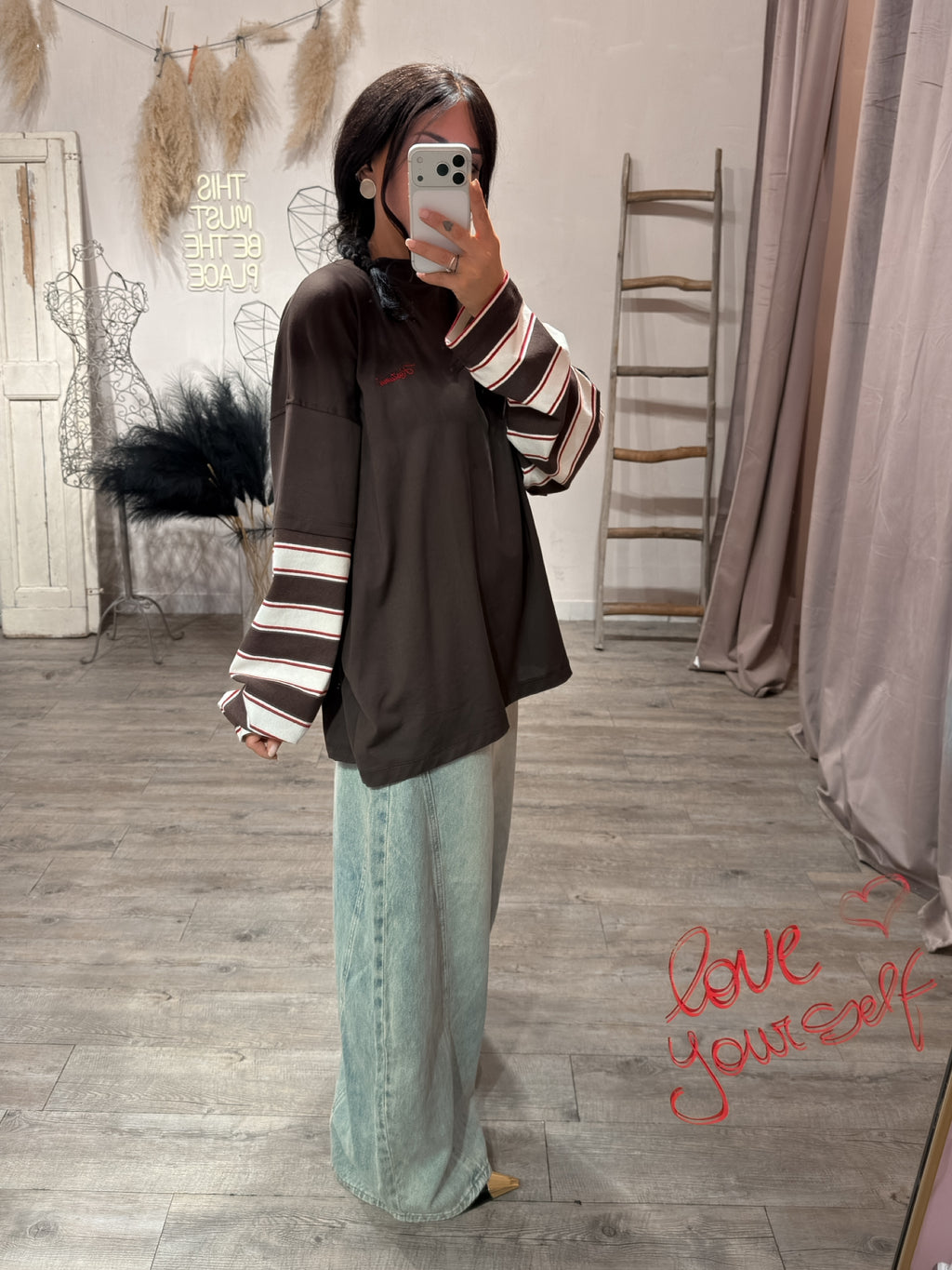 Maxi Maglia Manica Righe Moro Kostumn1