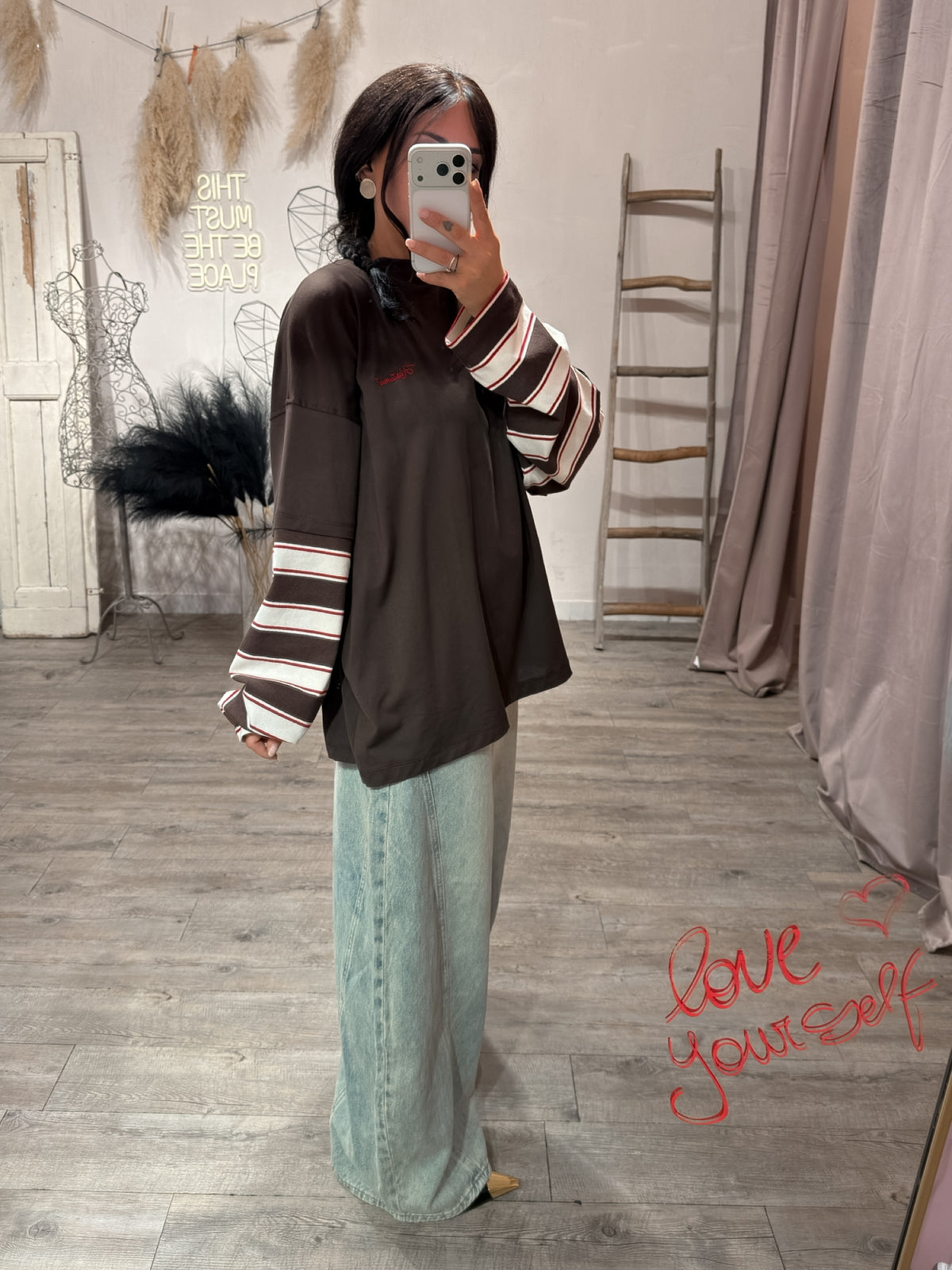 Maxi Maglia Manica Righe Moro Kostumn1