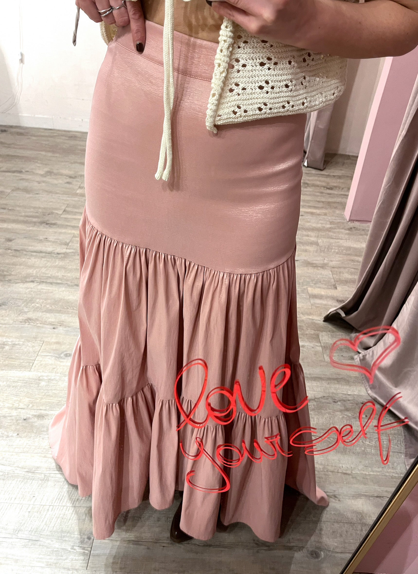 Gonna Lunga Balze Taffeta Kostumn1 +colori