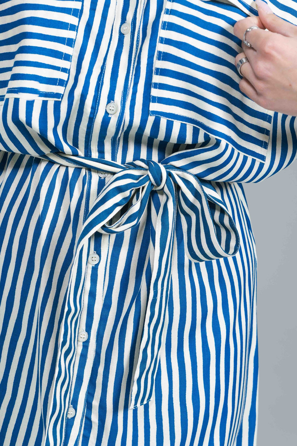Abito Midi Chemisier Bacchetta Blu Compania Fantastica
