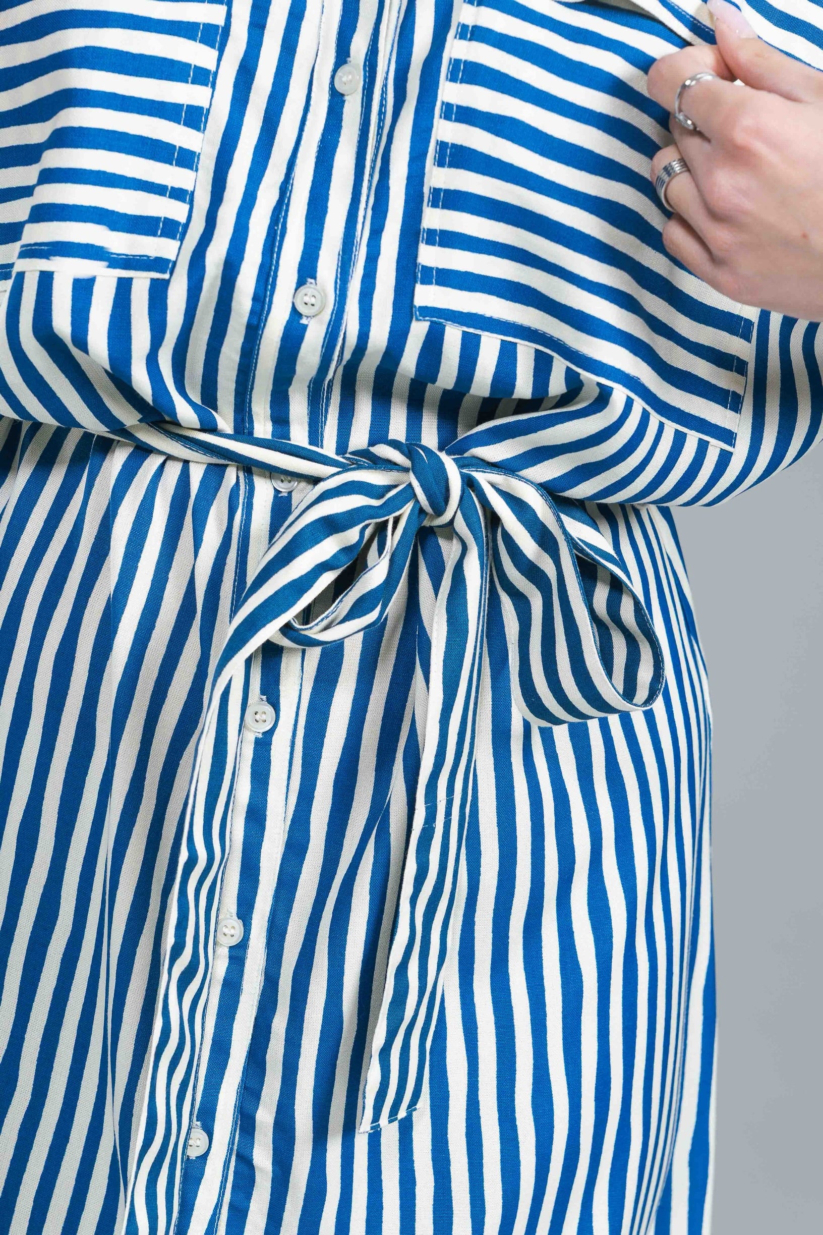 Abito Midi Chemisier Bacchetta Blu Compania Fantastica