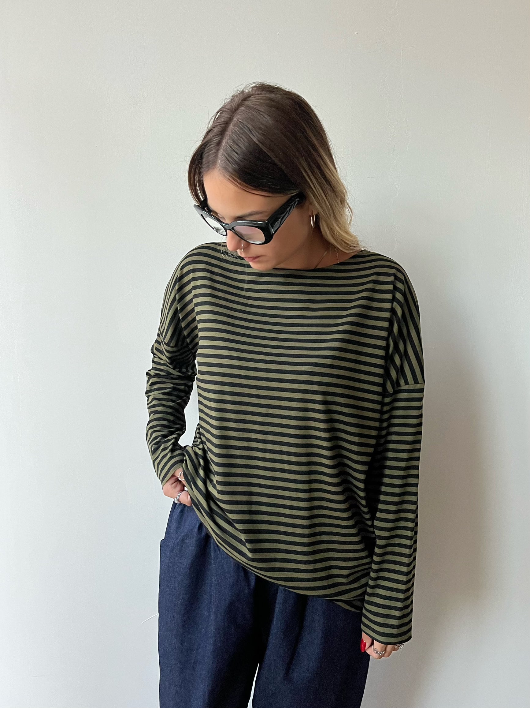 T-Shirt Righetta Verde Militare
